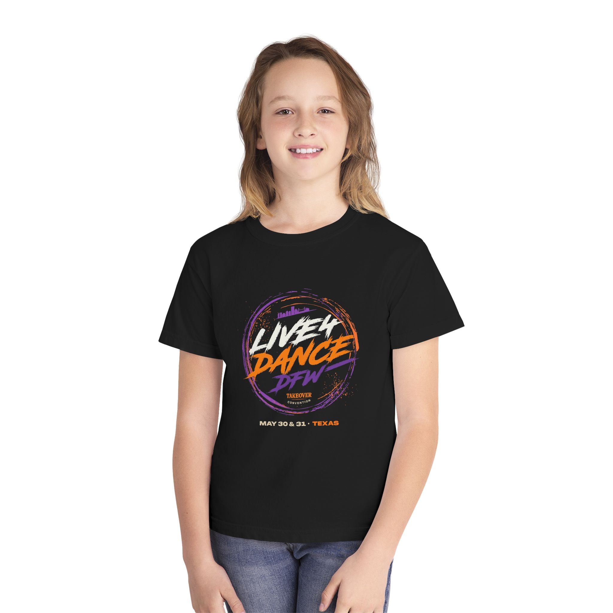 Live 4 Dance Youth Tee — Live4Dance DFW Event Shirt (May 30–31, Texas)