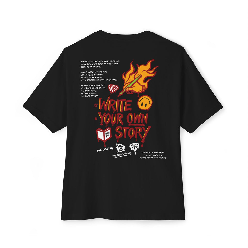 Unisex Oversized Boxy Tee - Write Your Own Story, Casual Tee, Inspirational Shirt, Gift for Writers, Summer Fashion, Relaxed Fit