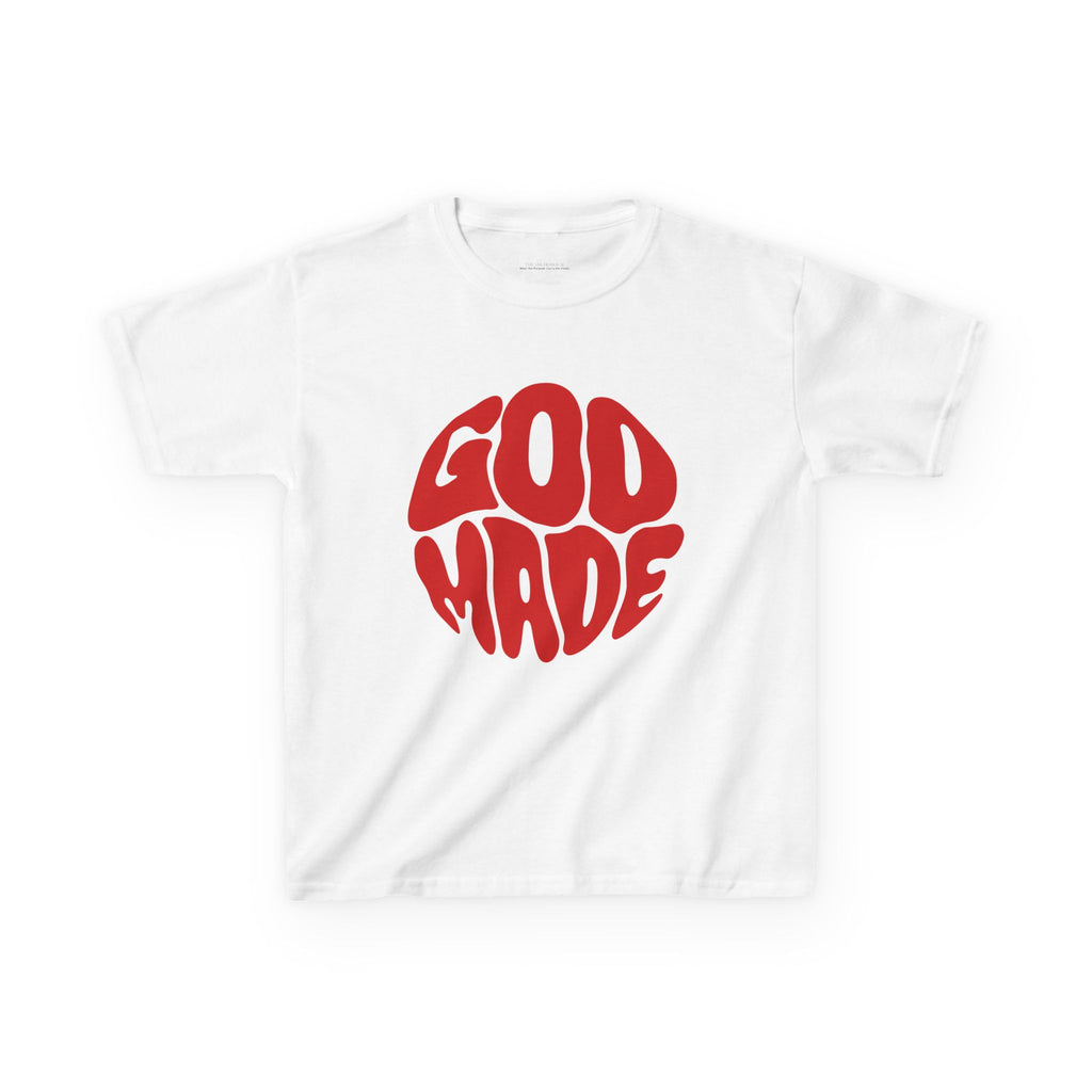 Kids God Made Tee - Fun & Faithful Cotton T-Shirt, Perfect for Birthdays, Holidays, Everyday Wear, Gift for Kids