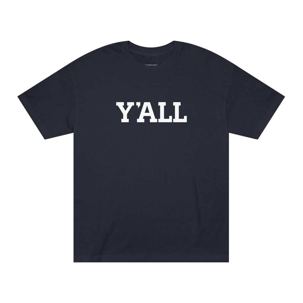 Y'ALL Tee — Minimal Micro Logo Cotton T-Shirt