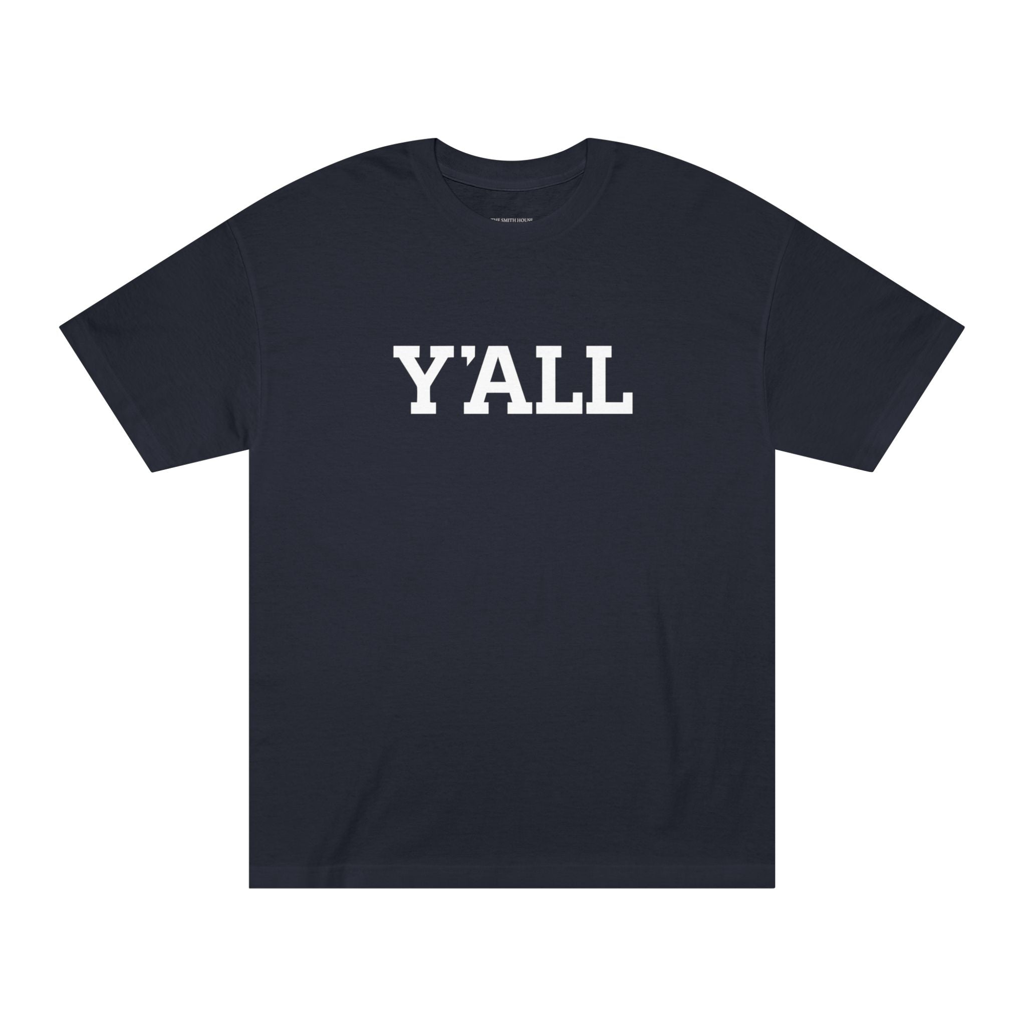 Y'ALL Tee — Minimal Micro Logo Cotton T-Shirt