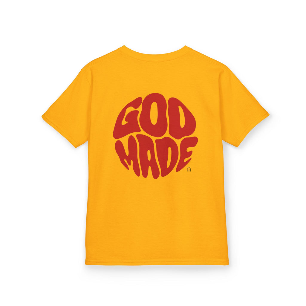 Kids Graphic Tee - 'God Made' Design, Perfect for Birthdays, Family Events, Everyday Wear, Unisex, Playful Style