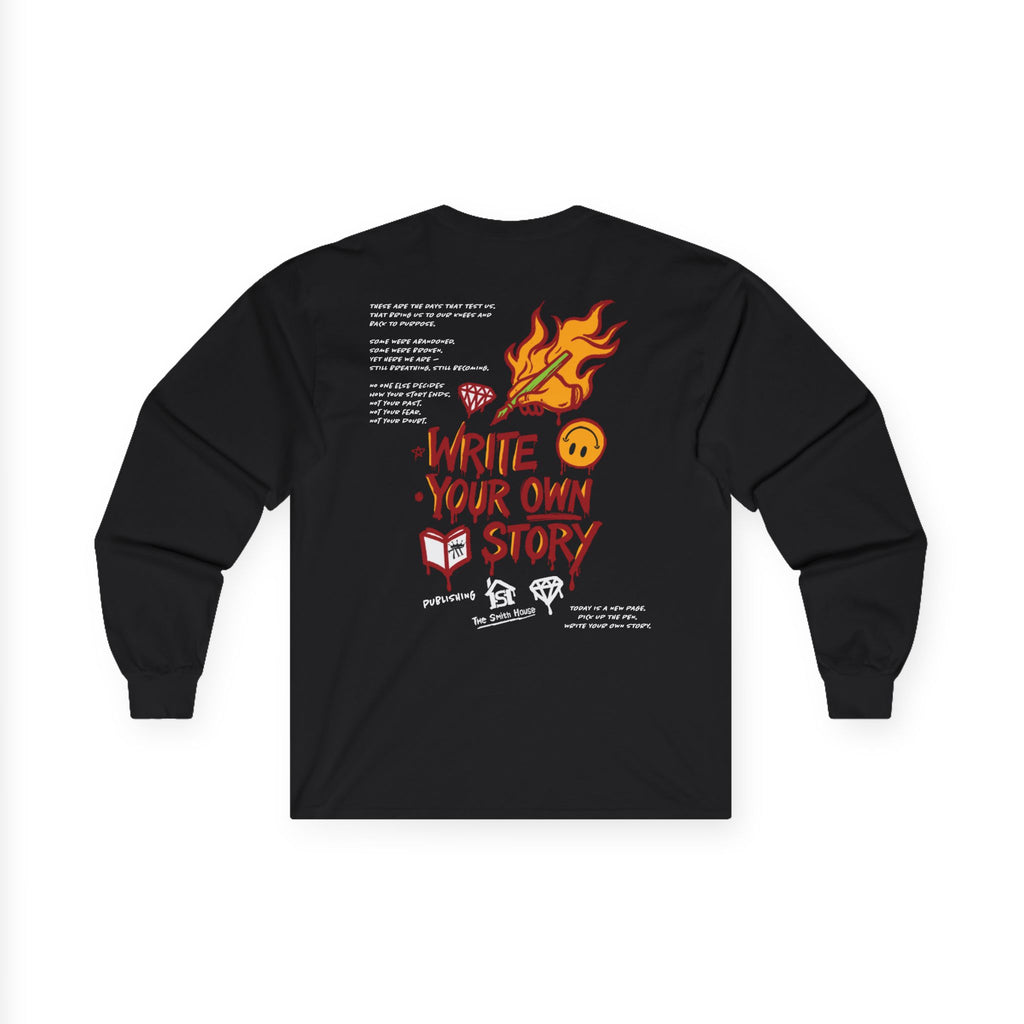 Write Your Own Story Long Sleeve Tee — Inspirational Graphic Cotton Shirt
