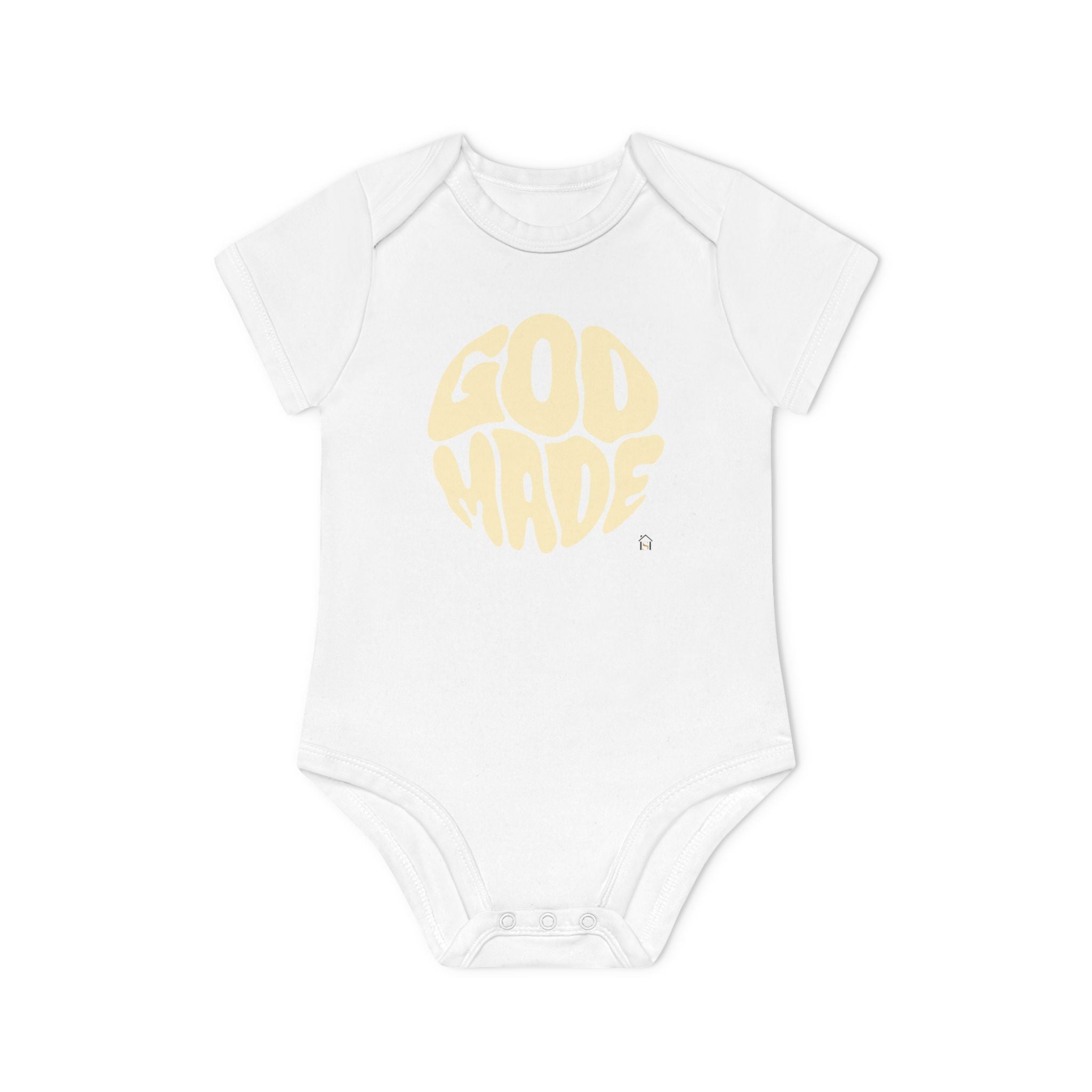 Baby Bodysuit — "God Made" Organic Short Sleeve Infant Onesie