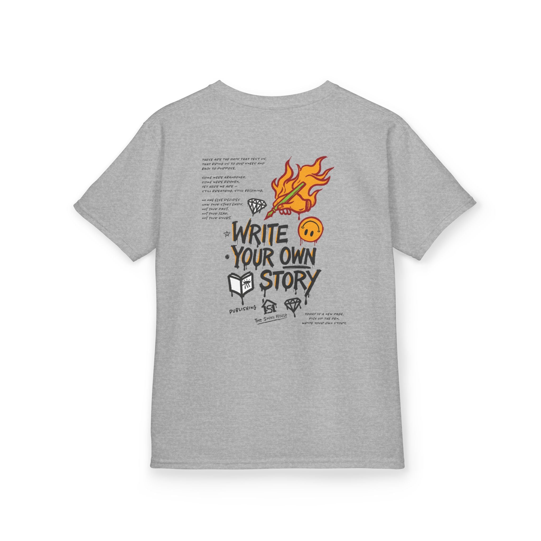 Empowering Kids Tee — "Write Your Own Story" Motivational Graphic T-Shirt
