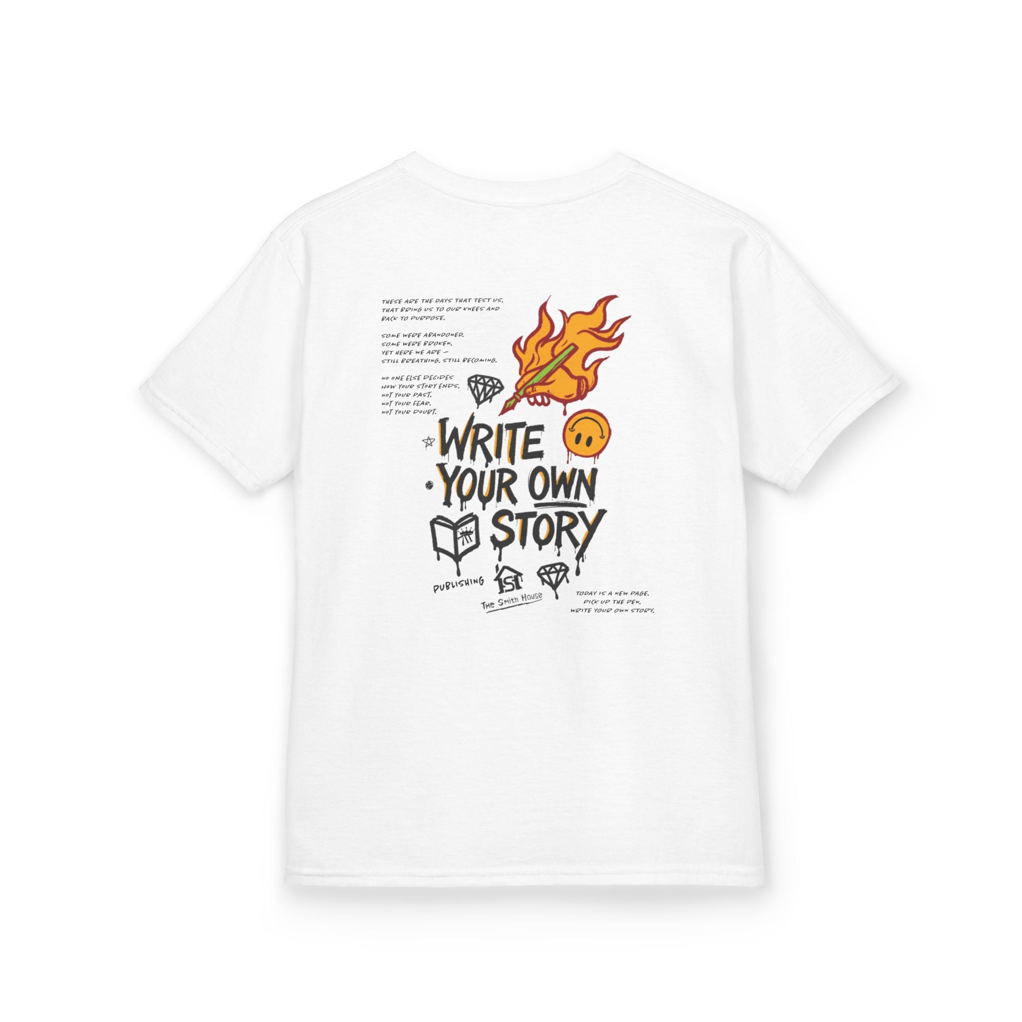 Empowering Kids Tee — "Write Your Own Story" Motivational Graphic T-Shirt