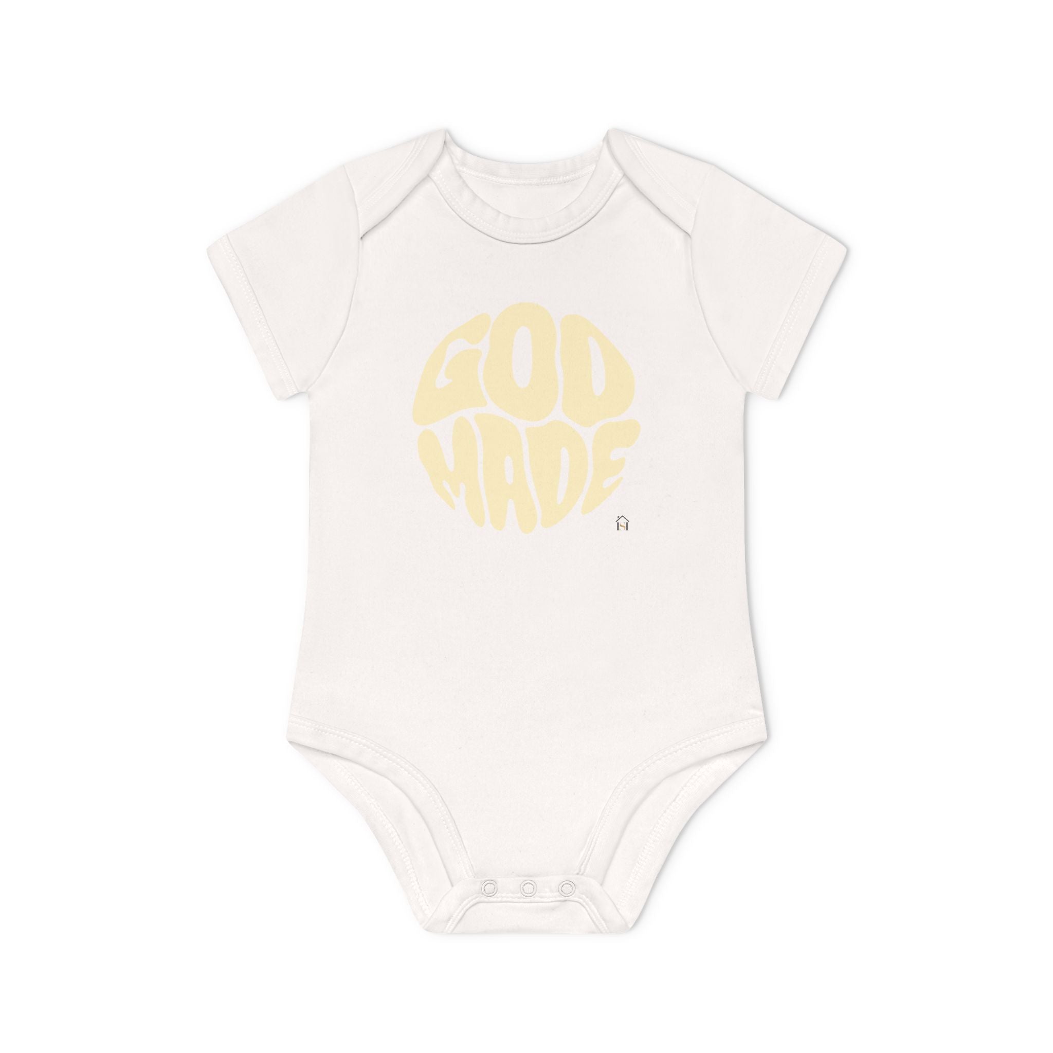 Baby Bodysuit — "God Made" Organic Short Sleeve Infant Onesie