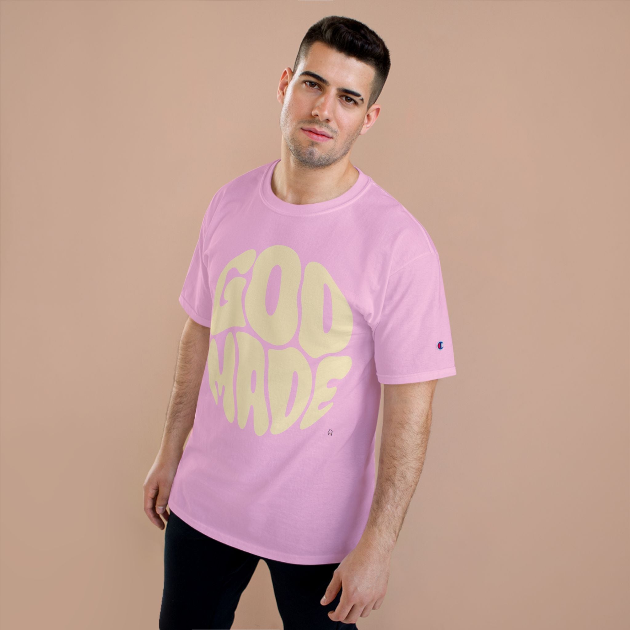 God Made Champion T-Shirt, Casual Wear, Gift for Believers, Inspirational Tee, Everyday Comfort