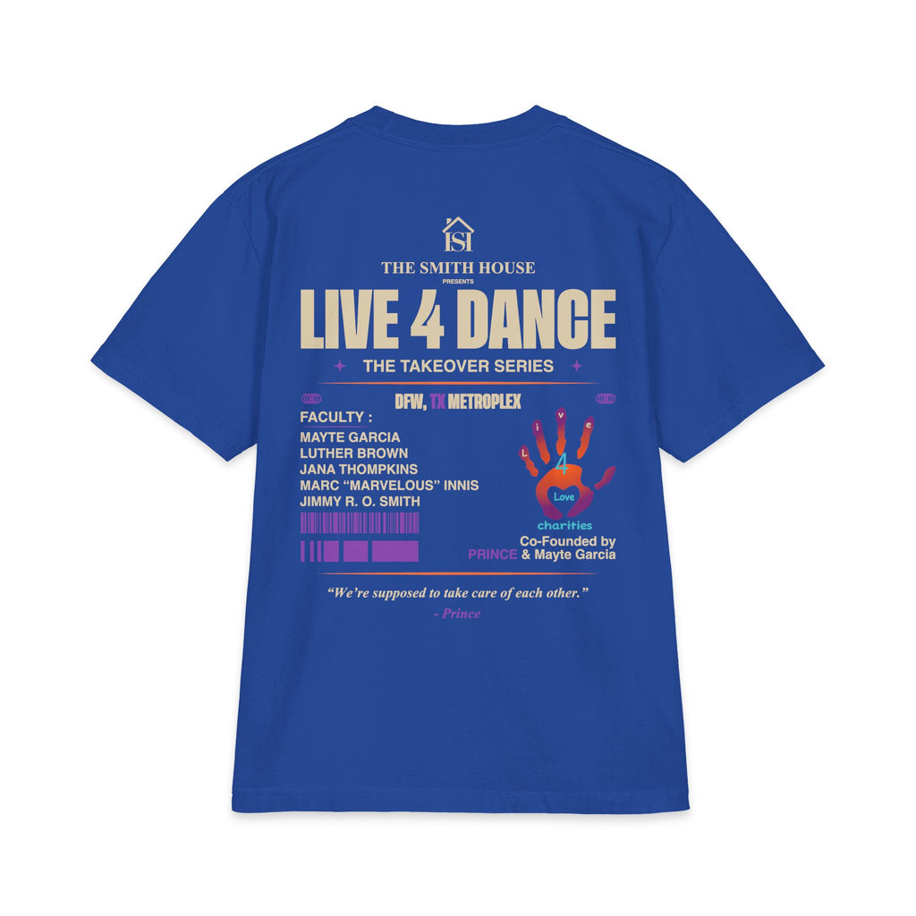 Live 4 Dance DFW Takeover T-Shirt — Live4LoveCharities Dance Convention Shirt