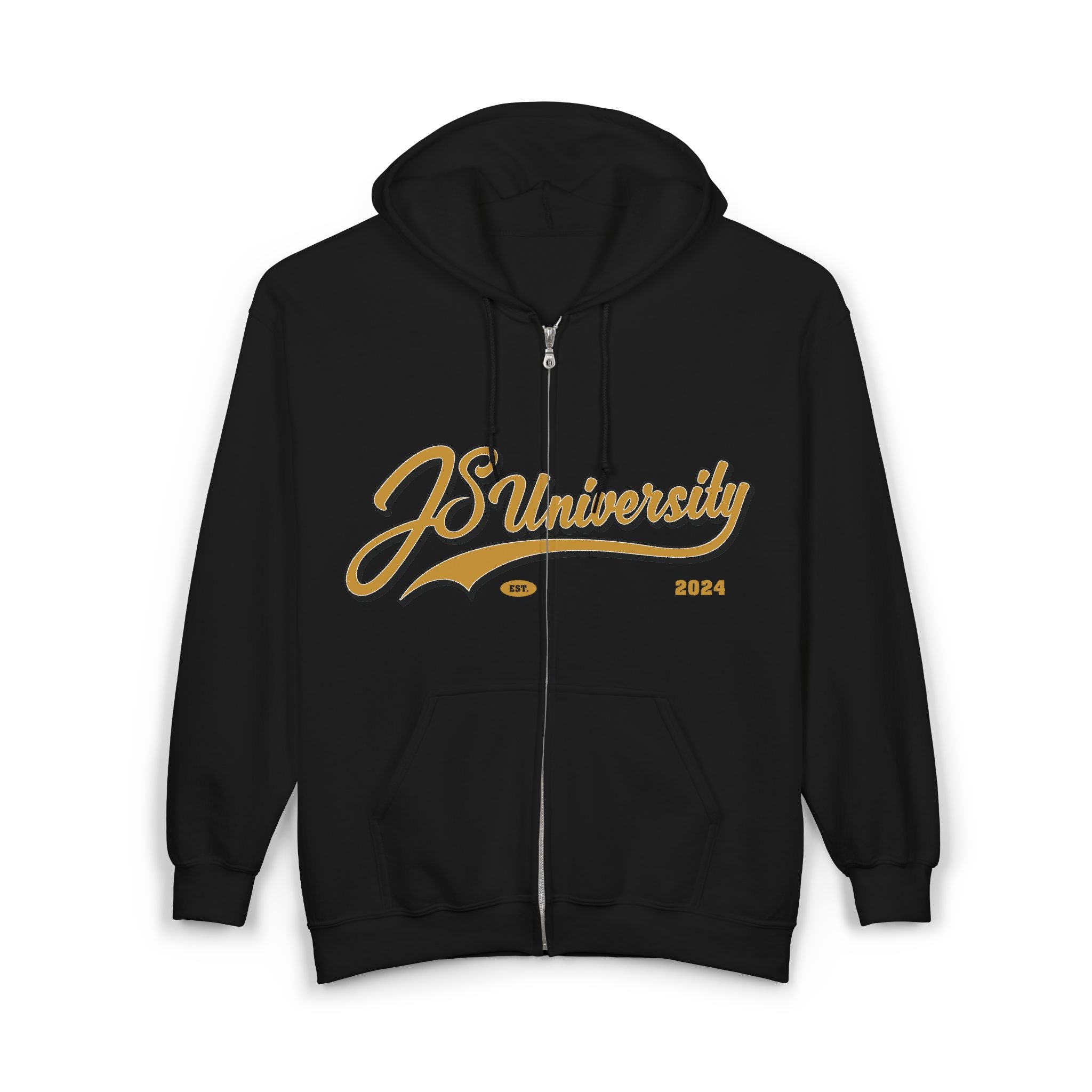 JS University Zip Hoodie - Cozy Unisex Sweatshirt for Students and Alumni