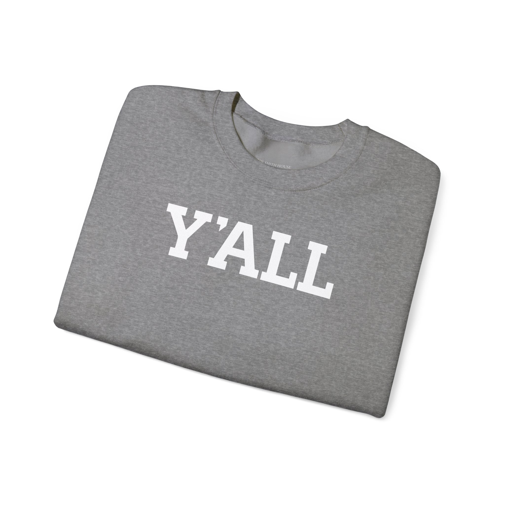 Y'ALL Crewneck Sweatshirt - Cozy Southern Collegiate Pullover