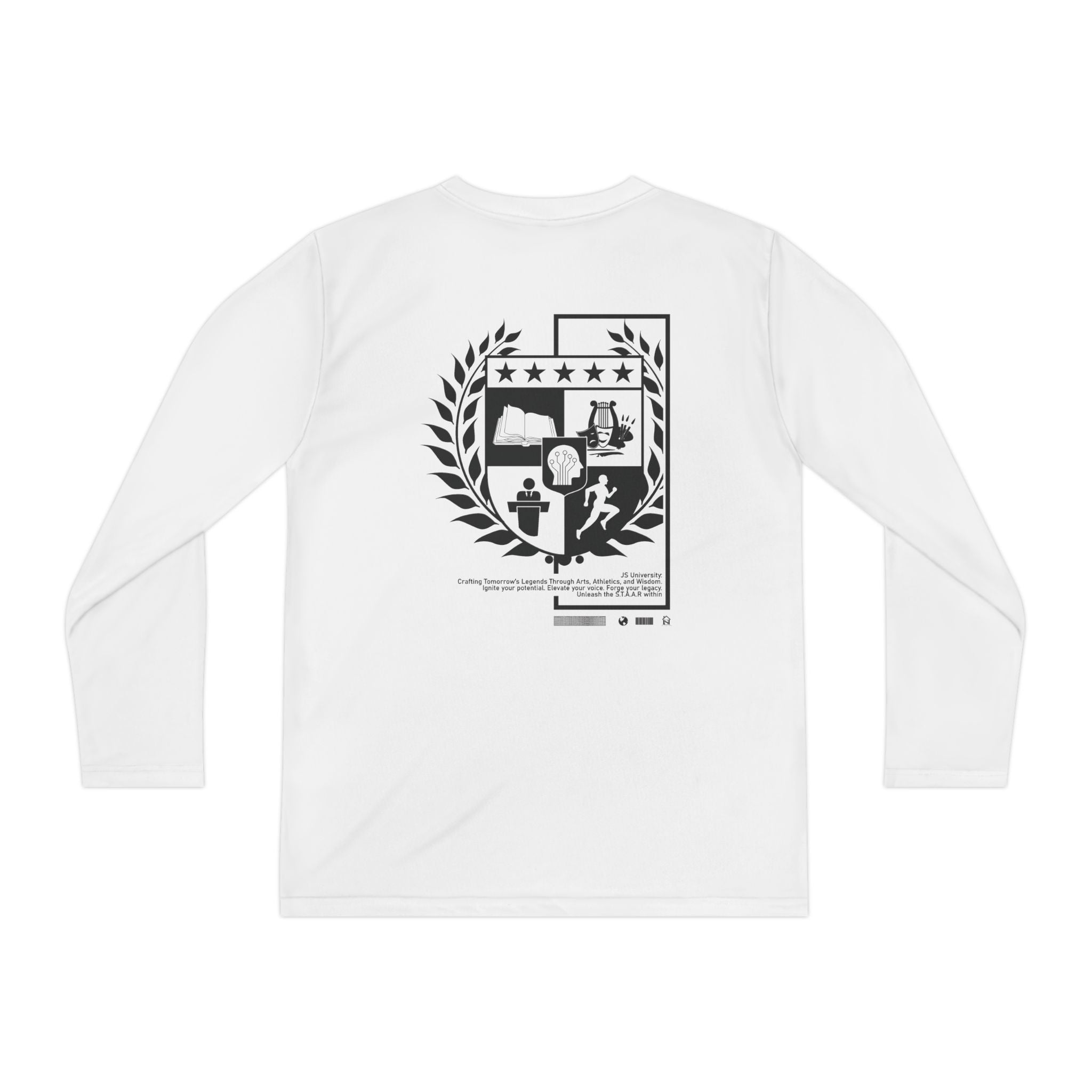 Youth Long Sleeve Stylish Sports Tee with Unique Design