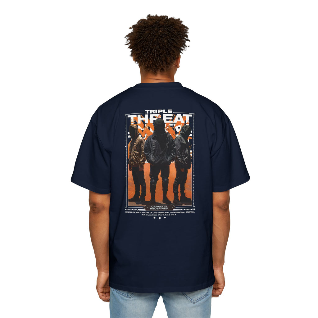 Graphic Tee — “Purpose” Front & Triple Threat Movie Poster Back