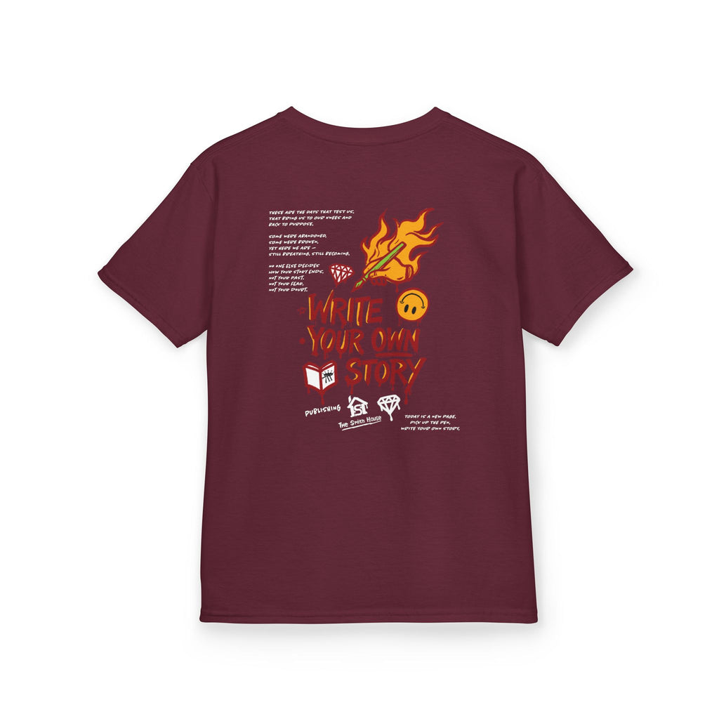 Empowering Kids Tee — "Write Your Own Story" Motivational Graphic T-Shirt