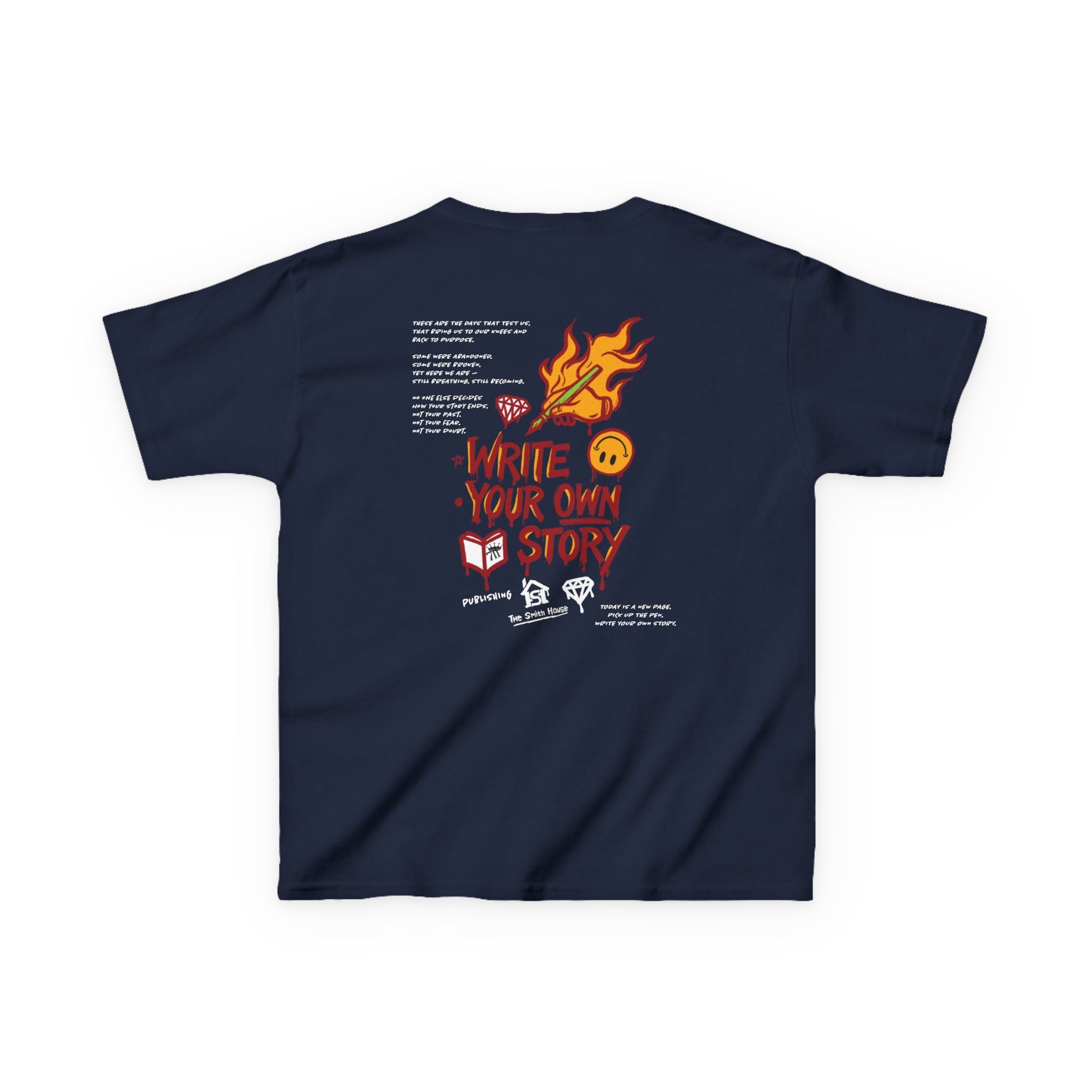Empowering Kids Tee — "Write Your Own Story" Motivational Graphic T-Shirt
