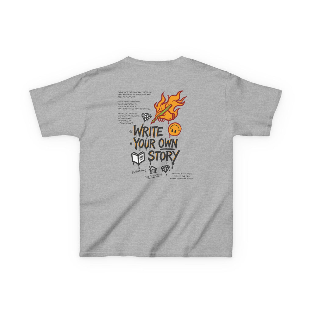 Empowering Kids Tee — "Write Your Own Story" Motivational Graphic T-Shirt