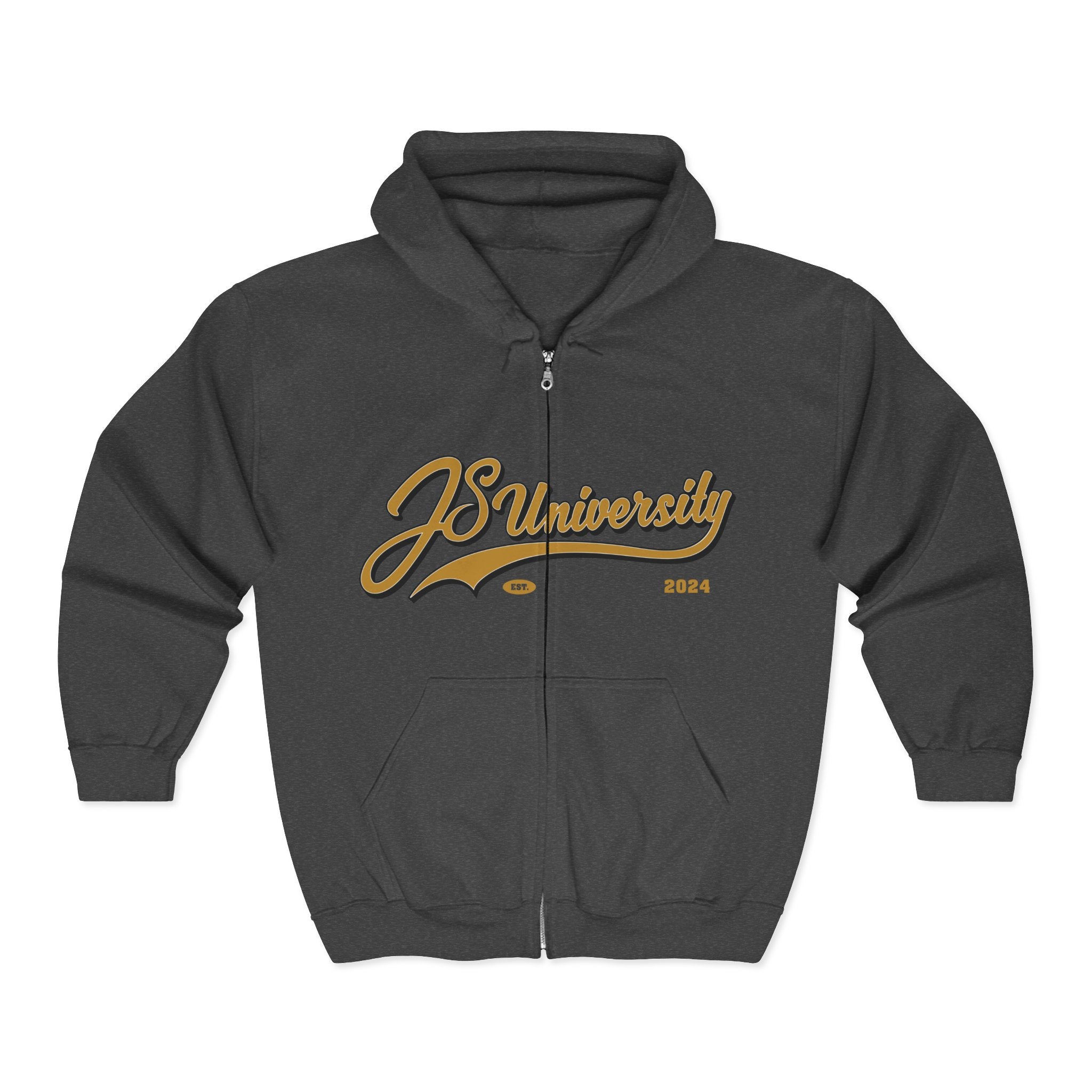 JS University Zip Hoodie - Cozy Unisex Sweatshirt for Students and Alumni