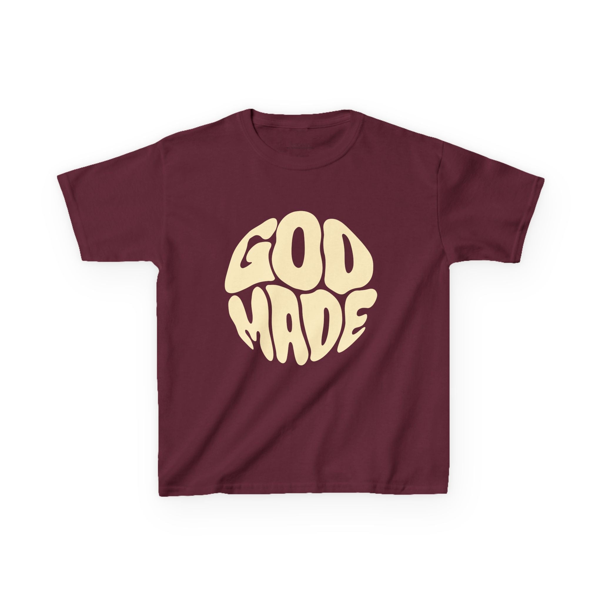 Kids God Made Tee - Fun & Faithful Cotton T-Shirt, Perfect for Birthdays, Holidays, Everyday Wear, Gift for Kids