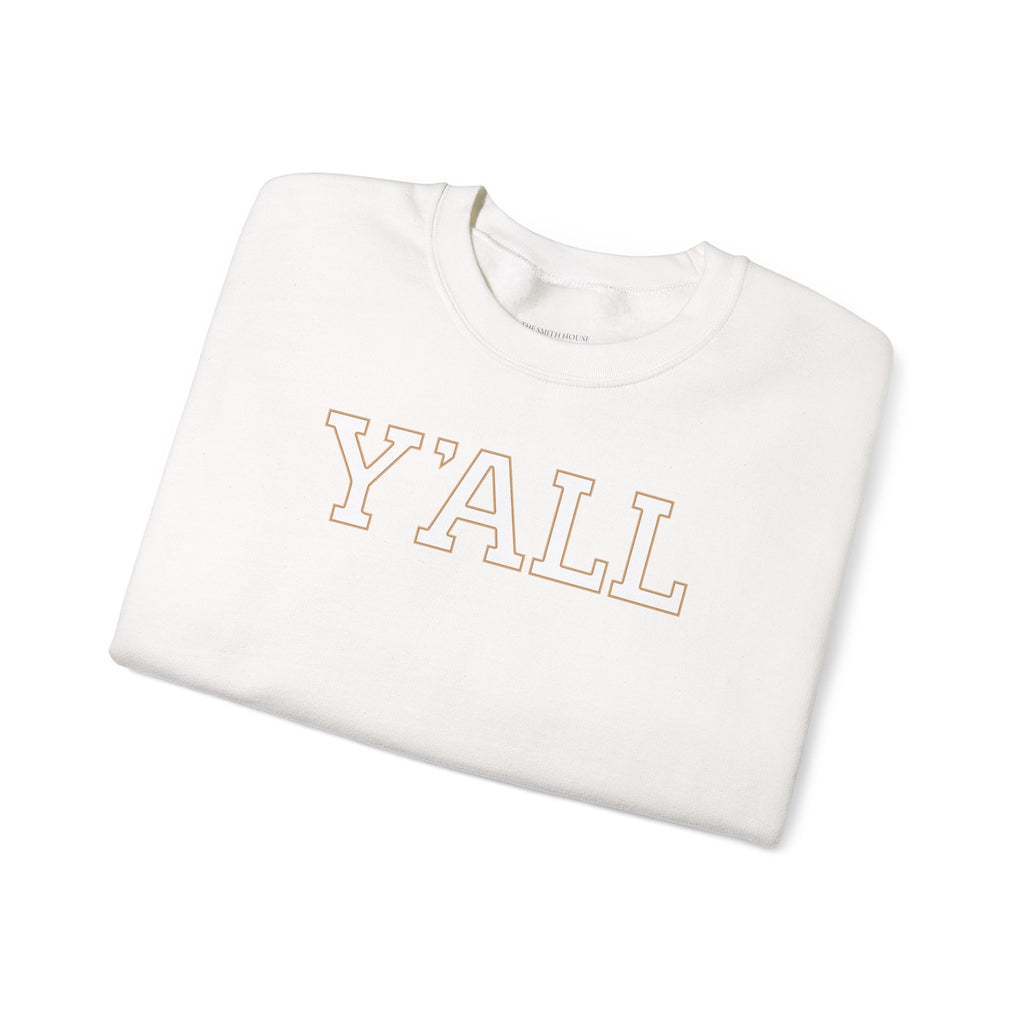 Y'ALL Crewneck Sweatshirt - Cozy Southern Collegiate Pullover