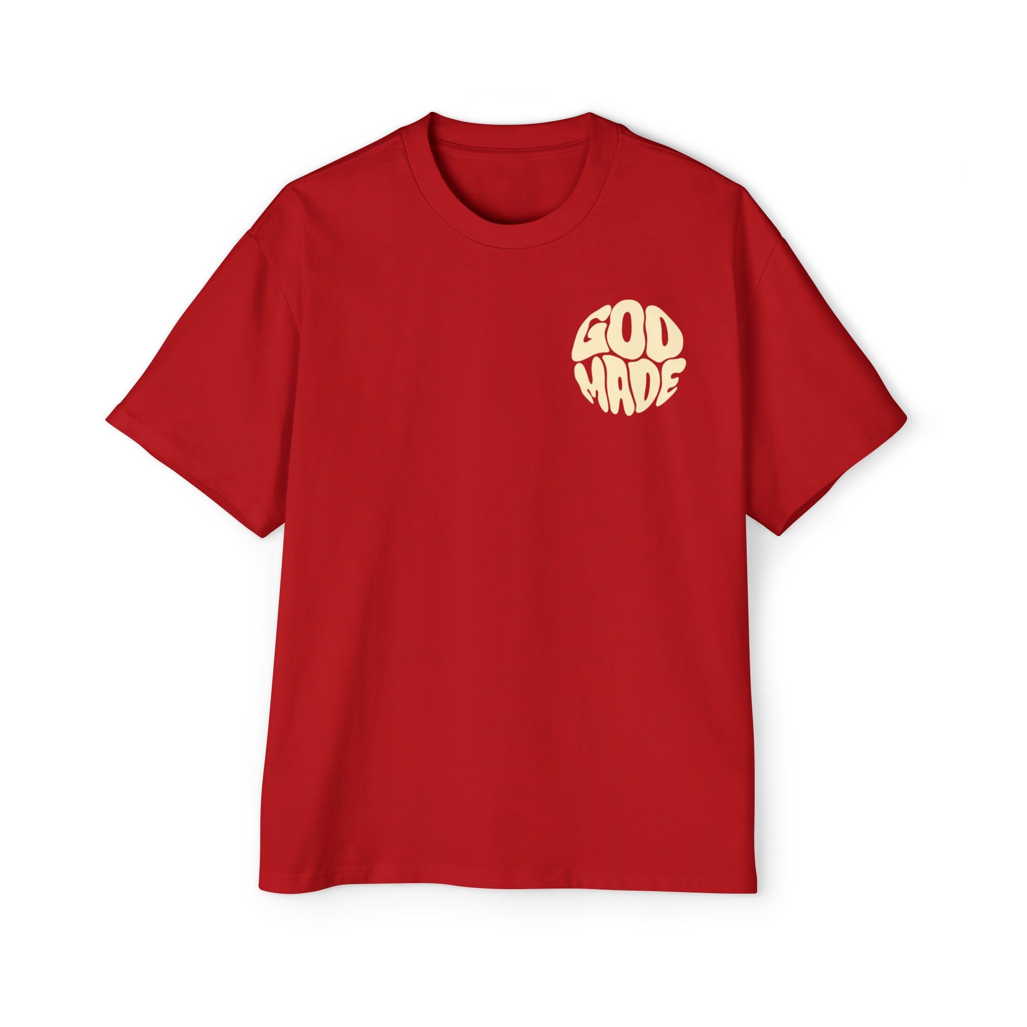 God Made Men's Heavy Oversized Tee, Casual Streetwear, Trendy Graphic Shirt, Unisex Gift, Everyday Comfort, Statement Tee