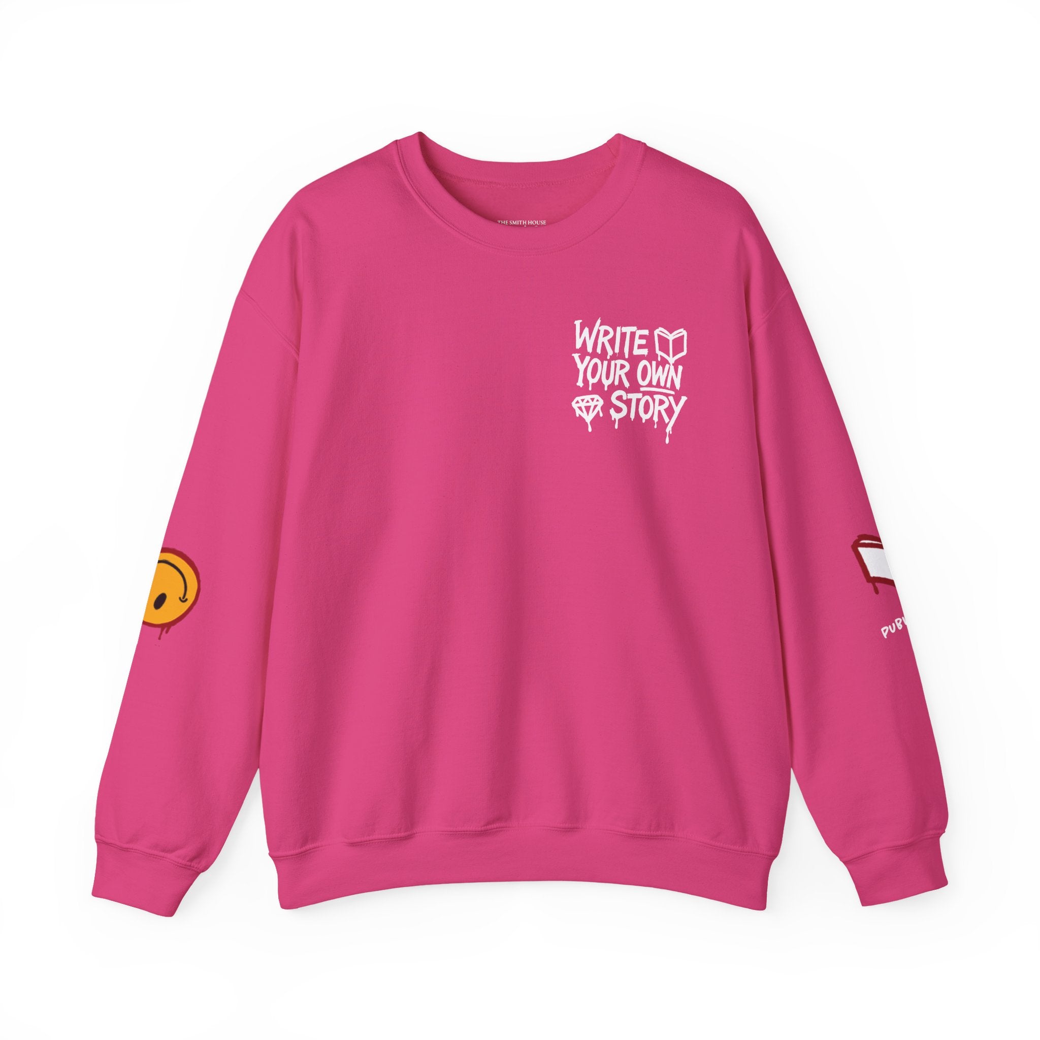 Write Your Own Story Crewneck Sweatshirt — Inspirational Graphic Pullover