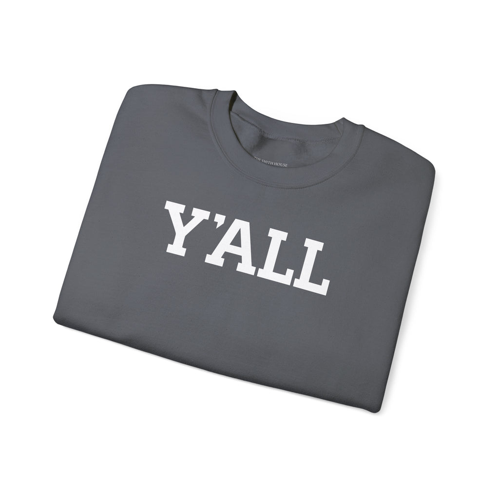 Y'ALL Crewneck Sweatshirt - Cozy Southern Collegiate Pullover