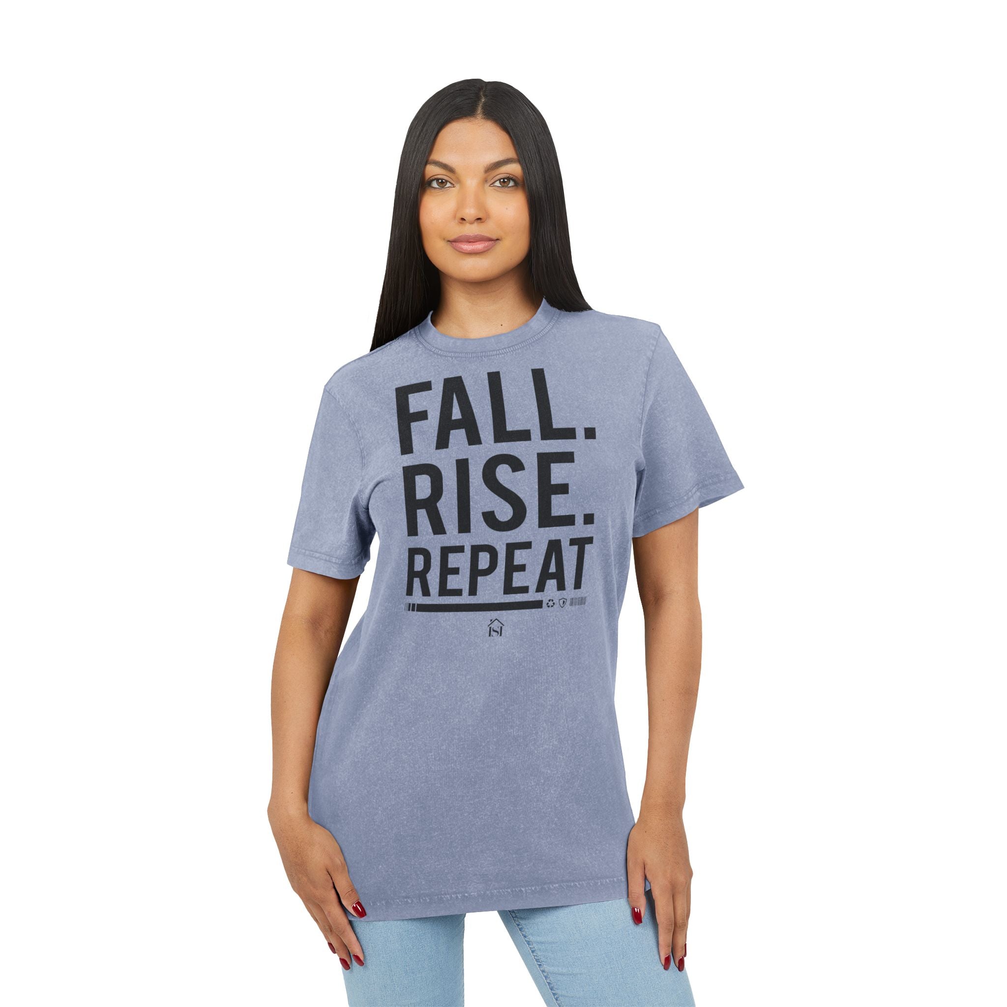 Acid Washed Inspirational Tee, Fall Rise Repeat Shirt, Motivational T-Shirt, Unique Gift for Fitness Lovers, Casual Everyday Wear, [...]