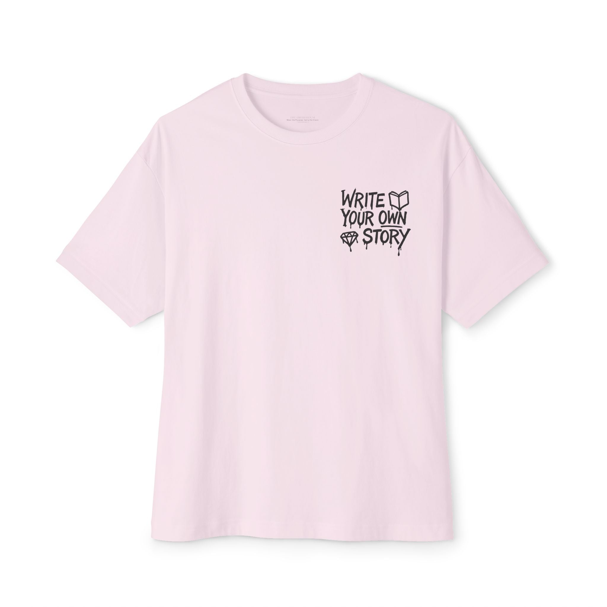Unisex Oversized Boxy Tee - Write Your Own Story, Casual Tee, Inspirational Shirt, Gift for Writers, Summer Fashion, Relaxed Fit