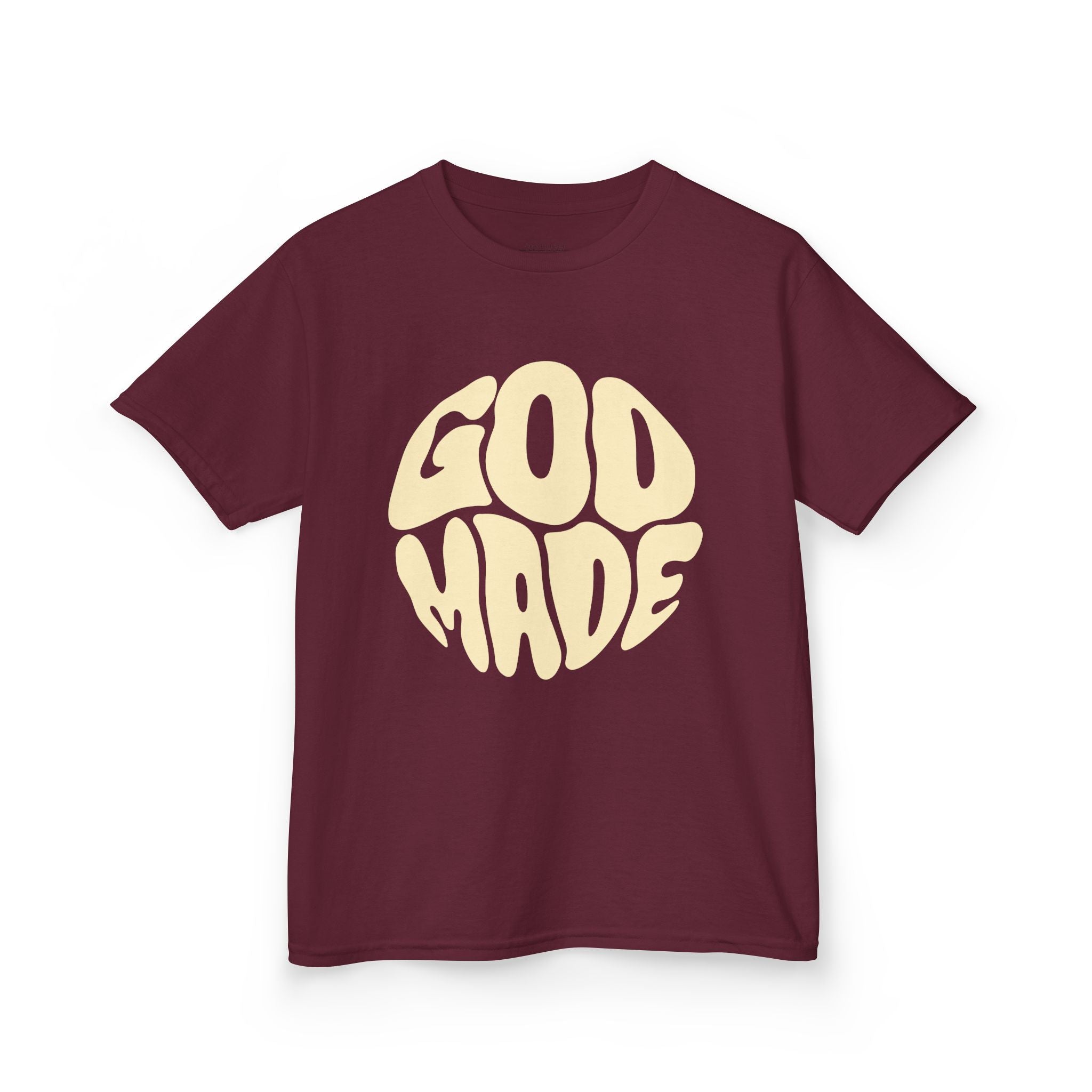 Kids God Made Tee - Fun & Faithful Cotton T-Shirt, Perfect for Birthdays, Holidays, Everyday Wear, Gift for Kids