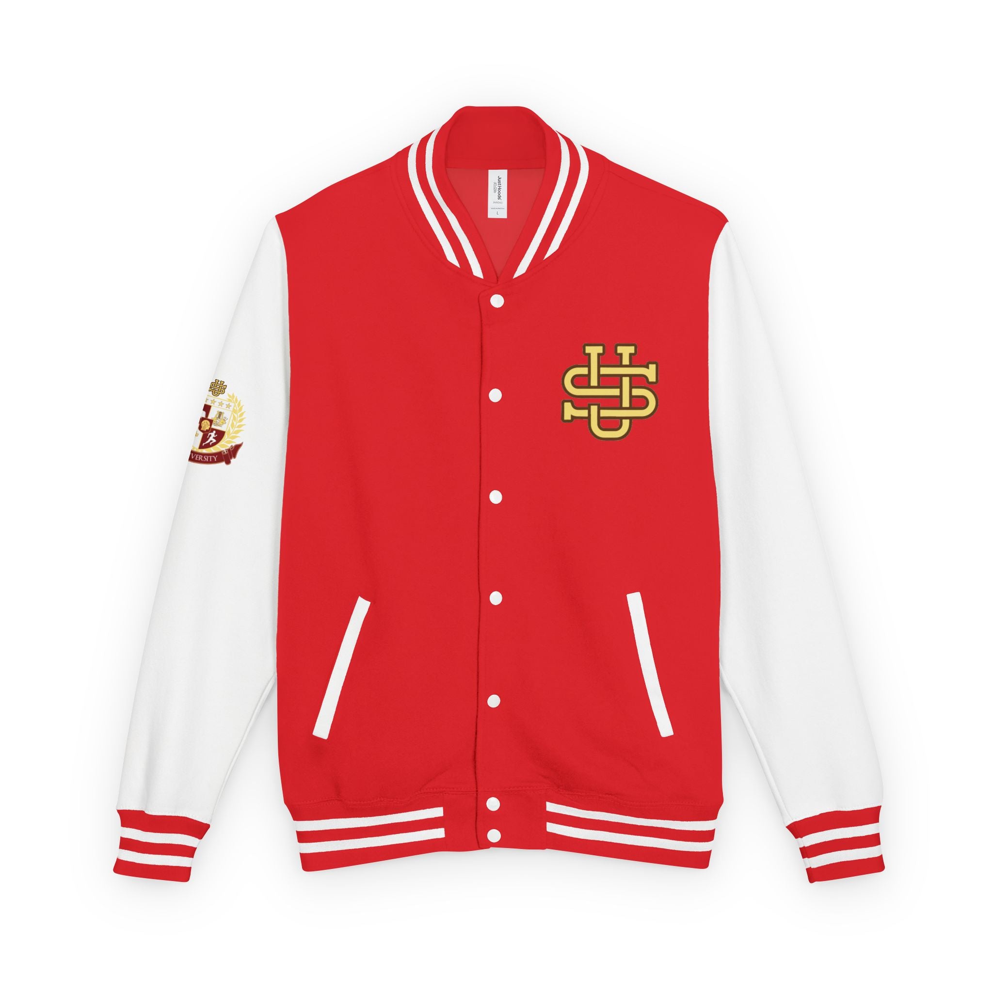 Letterman Jacket — JS University Varsity Letterman Jacket with Script Back Logo