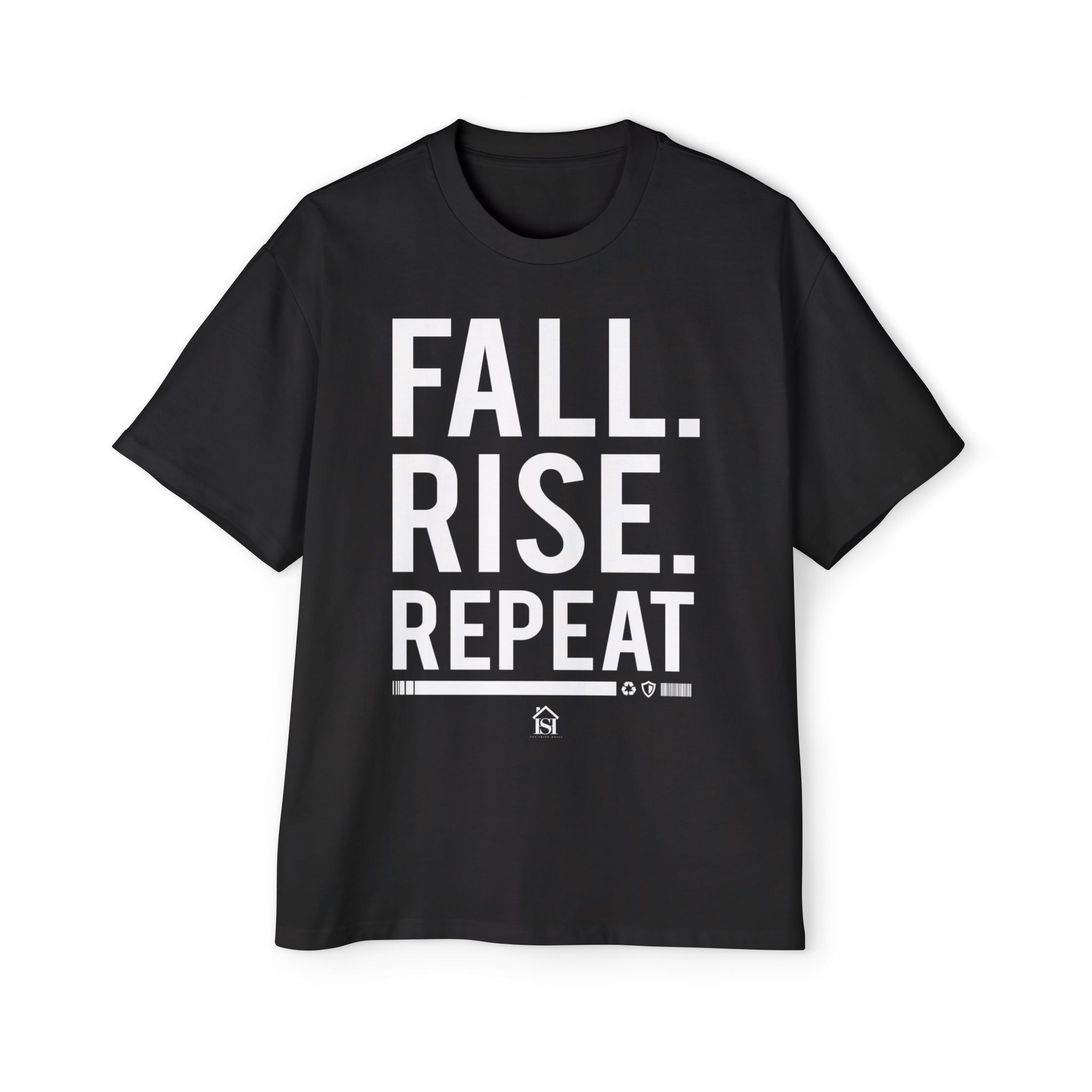 Men's Motivational Oversized Tee - Fall. Rise. Repeat. | Casual Streetwear, Gift for Him, Inspirational Shirt, Relaxed Fit Tee, [...]