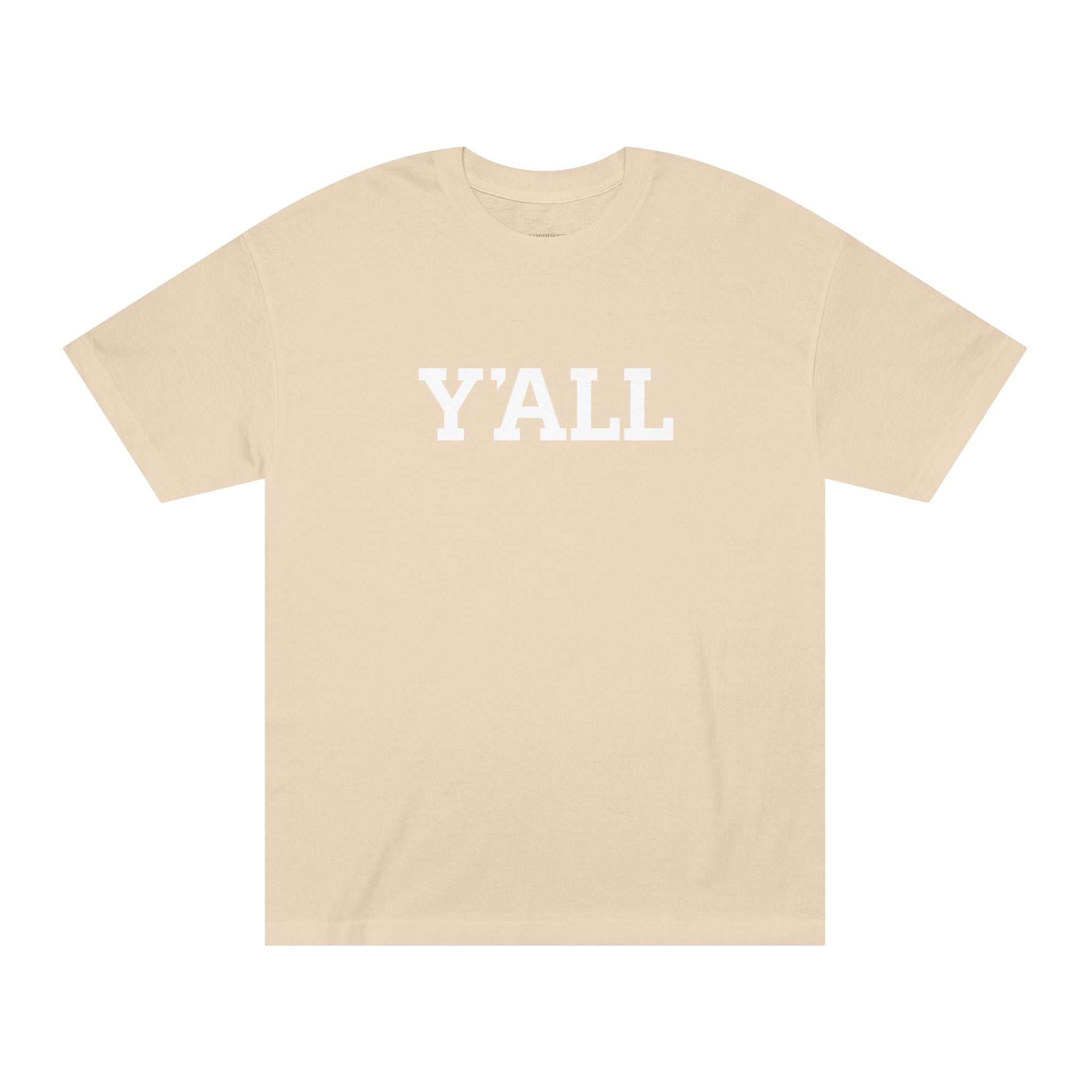 Y'ALL Tee — Minimal Micro Logo Cotton T-Shirt