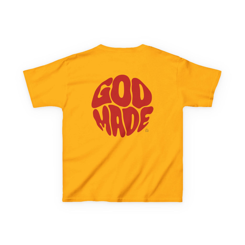 Kids Graphic Tee - 'God Made' Design, Perfect for Birthdays, Family Events, Everyday Wear, Unisex, Playful Style