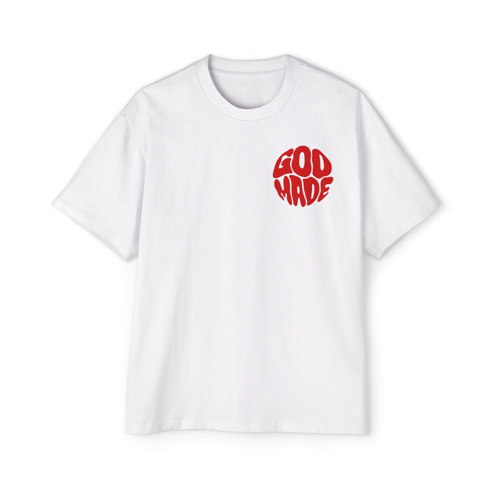 God Made Men's Heavy Oversized Tee, Casual Streetwear, Trendy Graphic Shirt, Unisex Gift, Everyday Comfort, Statement Tee