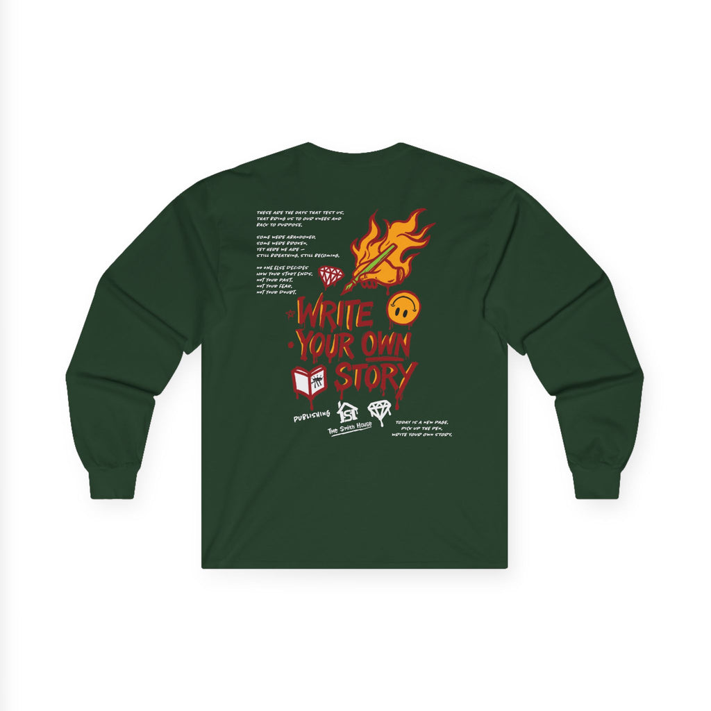 Write Your Own Story Long Sleeve Tee — Inspirational Graphic Cotton Shirt