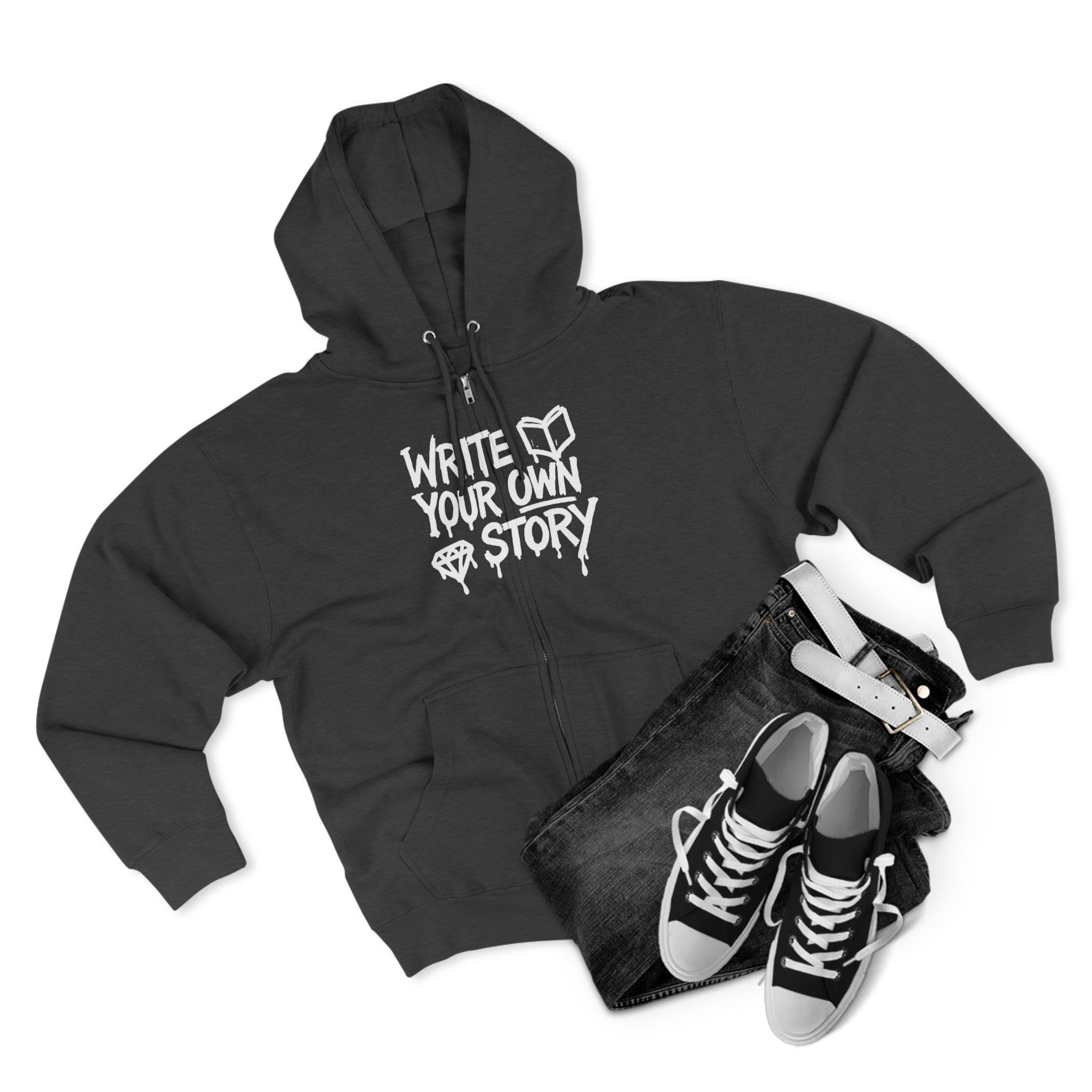 Inspirational Zip Hoodie Unisex - Write Your Own Story