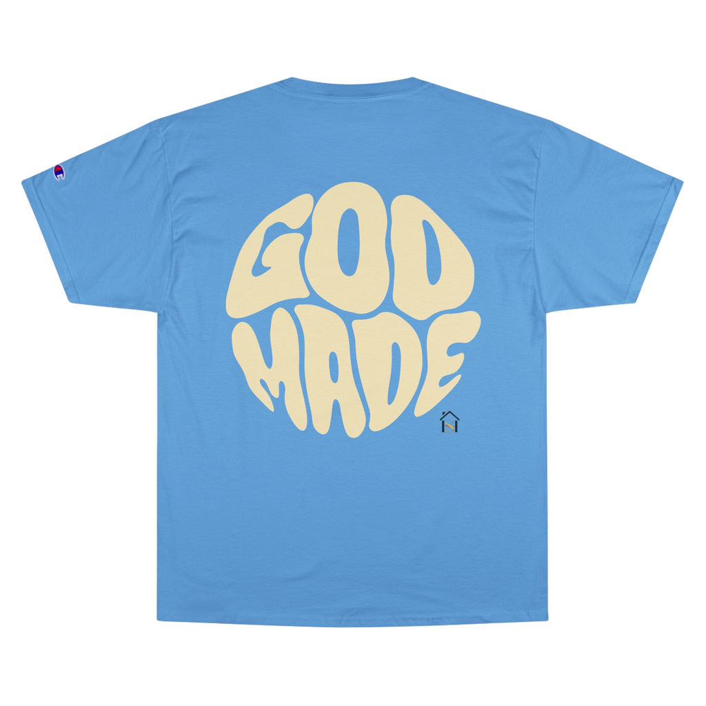 God Made Champion T-Shirt, Casual Wear, Gift for Believers, Inspirational Tee, Everyday Comfort