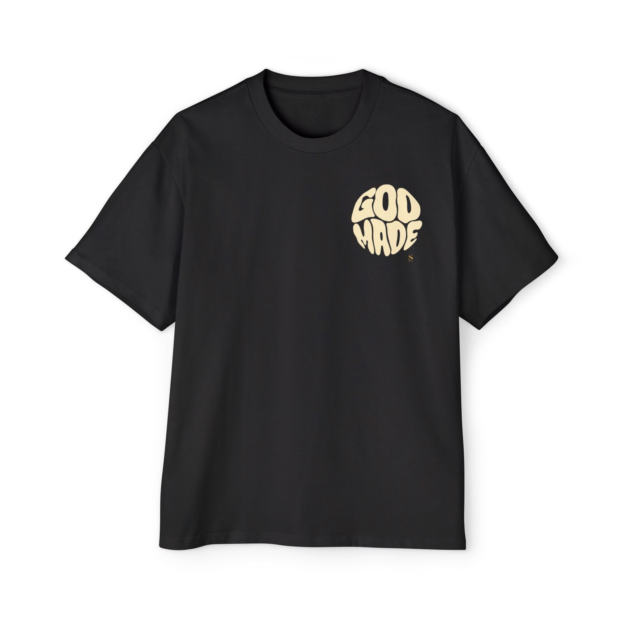 God Made Men's Heavy Oversized Tee, Casual Streetwear, Trendy Graphic Shirt, Unisex Gift, Everyday Comfort, Statement Tee