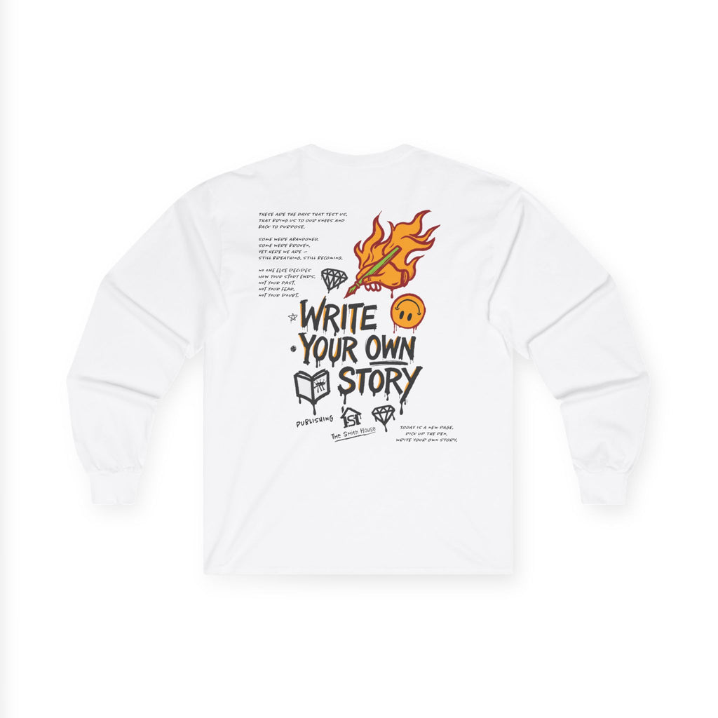Write Your Own Story Long Sleeve Tee — Inspirational Graphic Cotton Shirt