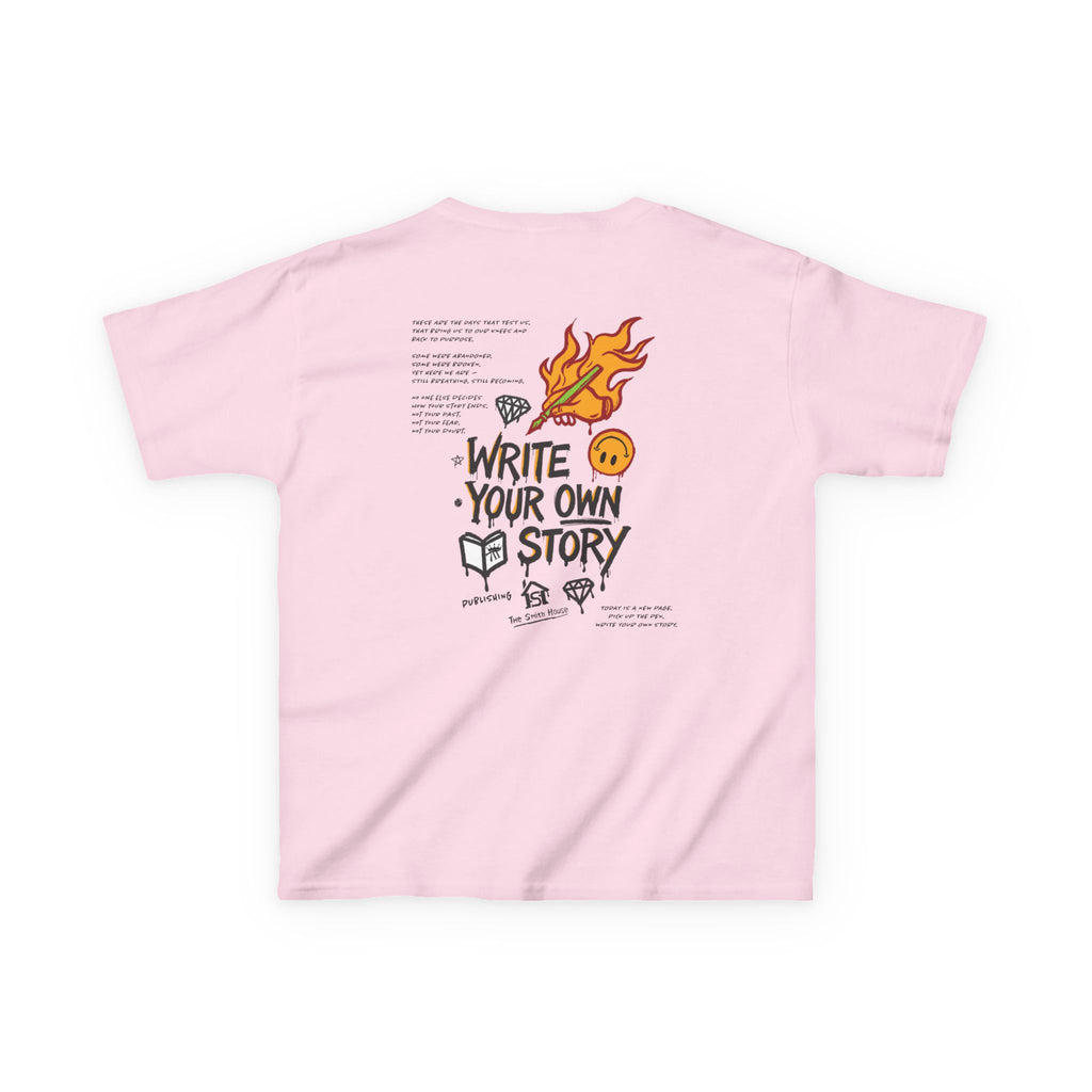 Empowering Kids Tee — "Write Your Own Story" Motivational Graphic T-Shirt