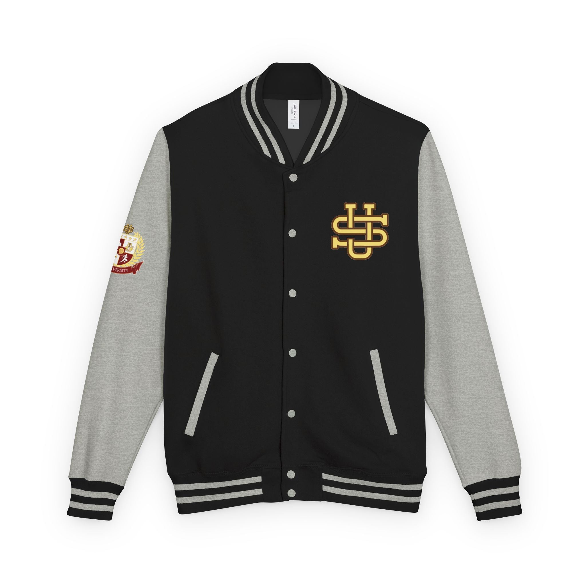Letterman Jacket — JS University Varsity Letterman Jacket with Script Back Logo