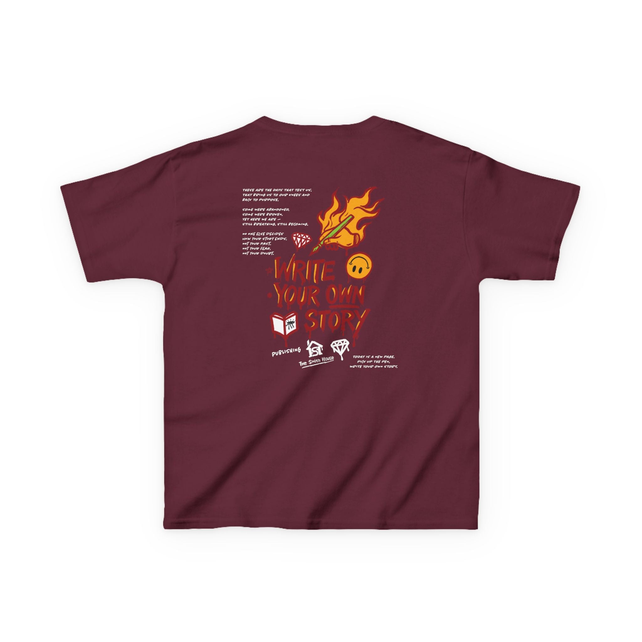 Empowering Kids Tee — "Write Your Own Story" Motivational Graphic T-Shirt
