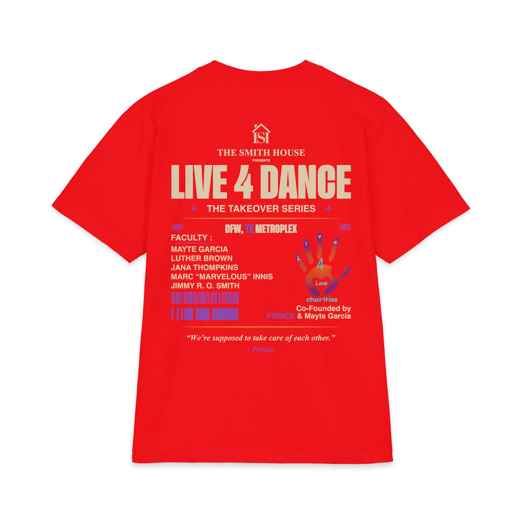 Live 4 Dance DFW Takeover T-Shirt — Live4LoveCharities Dance Convention Shirt