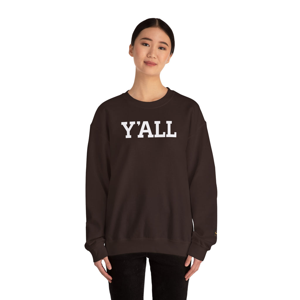 Y'ALL Crewneck Sweatshirt - Cozy Southern Collegiate Pullover