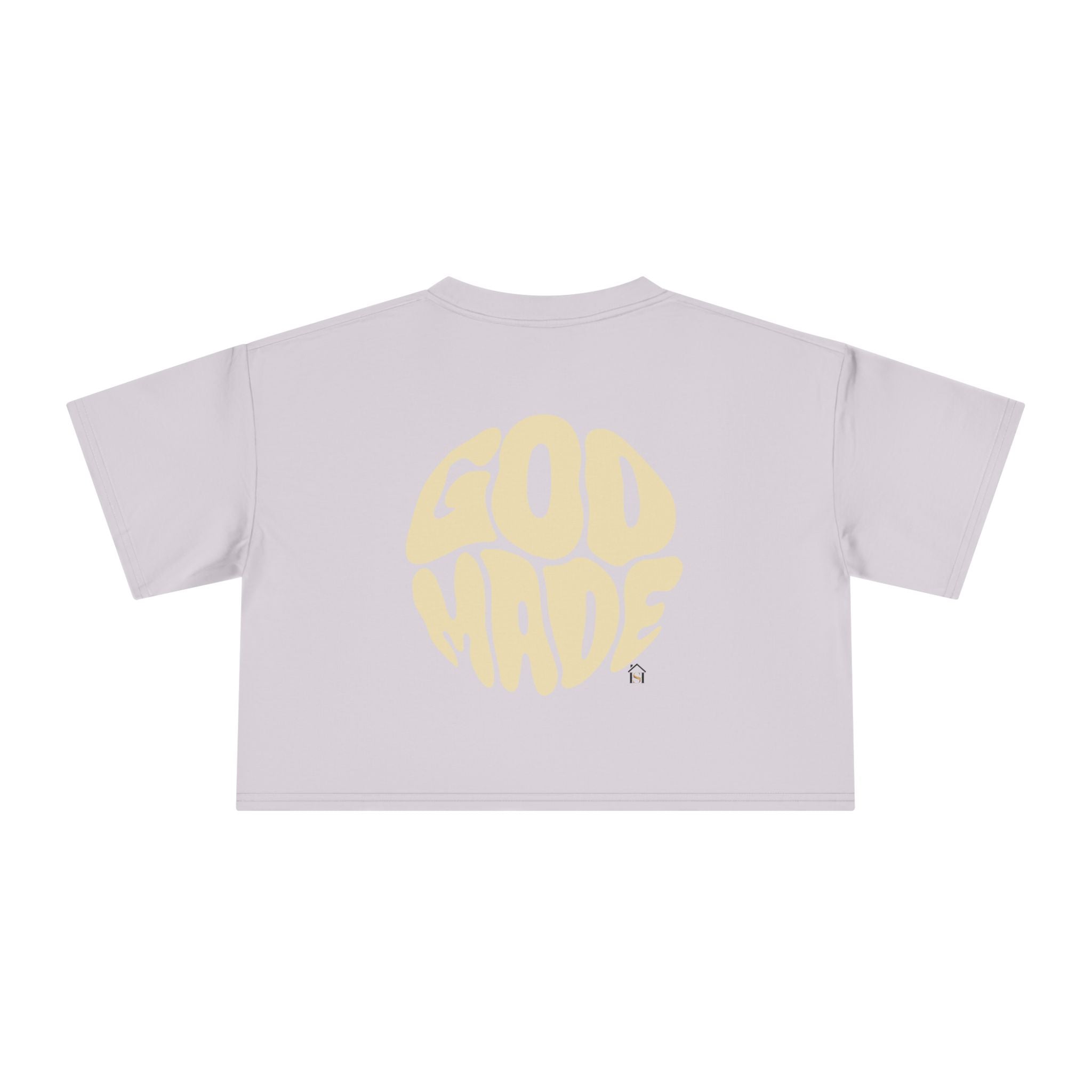 Women's Crop Tee with Bold 'GOD MADE' Design, Stylish Summer Top, Gift for Fashion Lovers, Casual Daily Wear, Unique Trendy Apparel