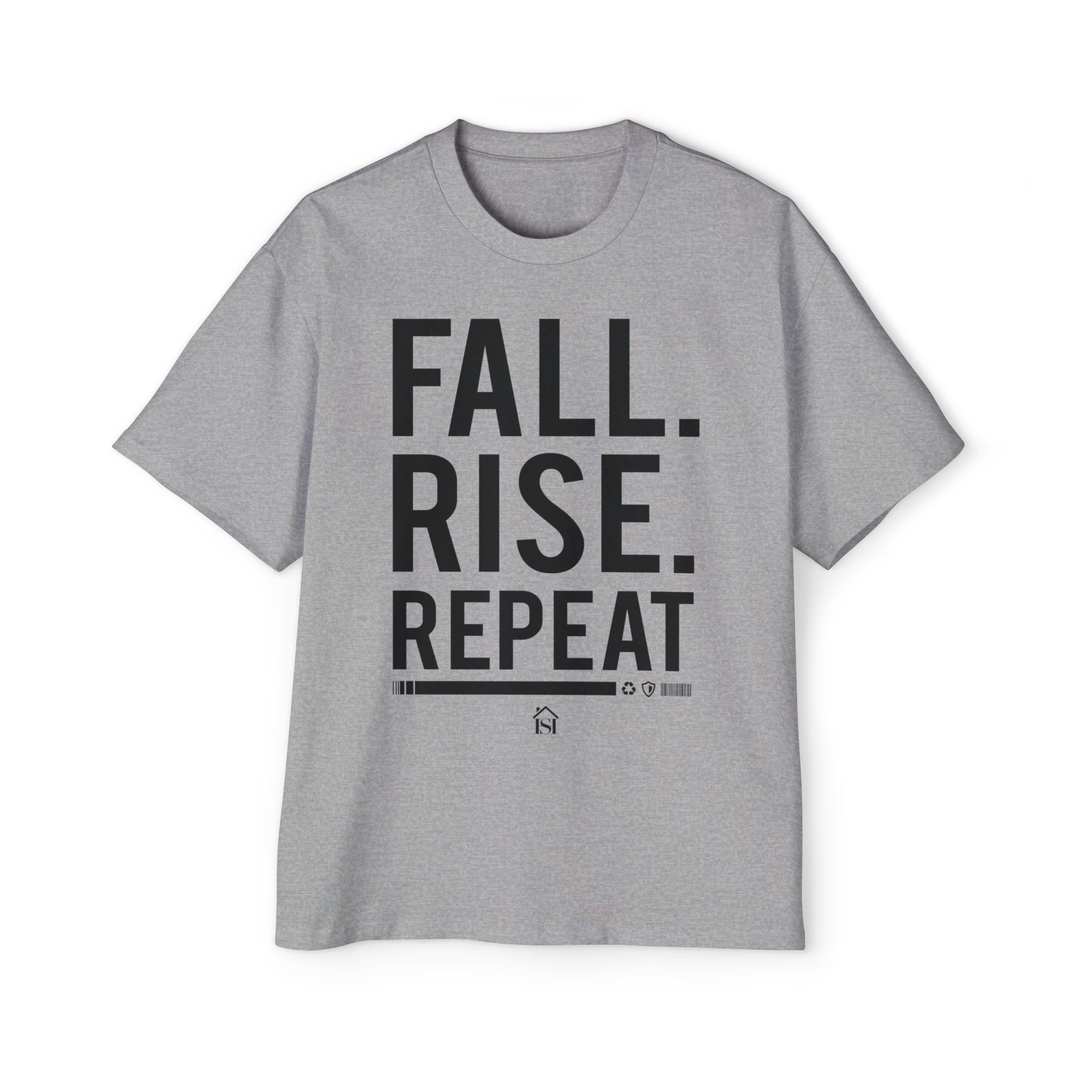 Men's Motivational Oversized Tee - Fall. Rise. Repeat. | Casual Streetwear, Gift for Him, Inspirational Shirt, Relaxed Fit Tee, [...]