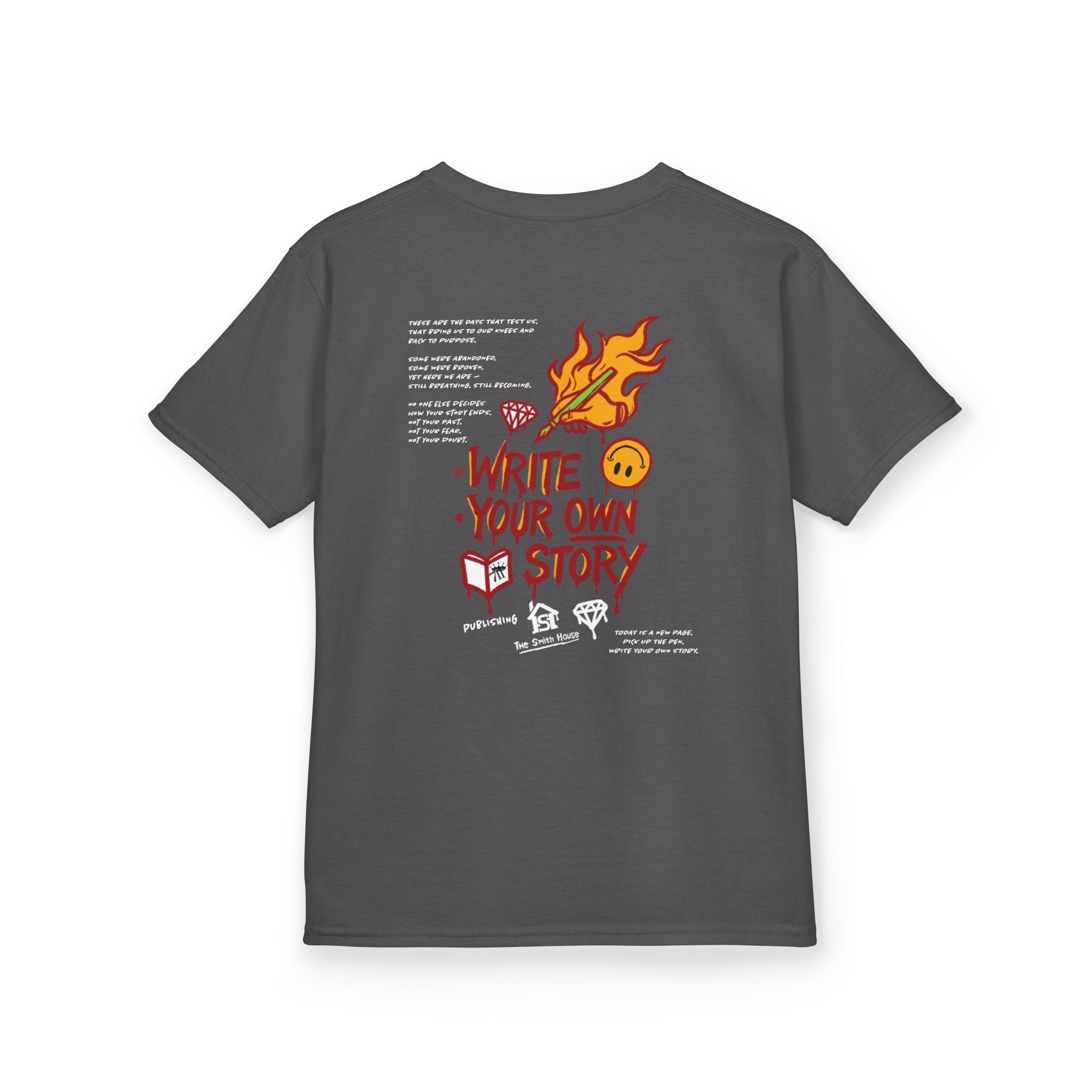 Empowering Kids Tee — "Write Your Own Story" Motivational Graphic T-Shirt