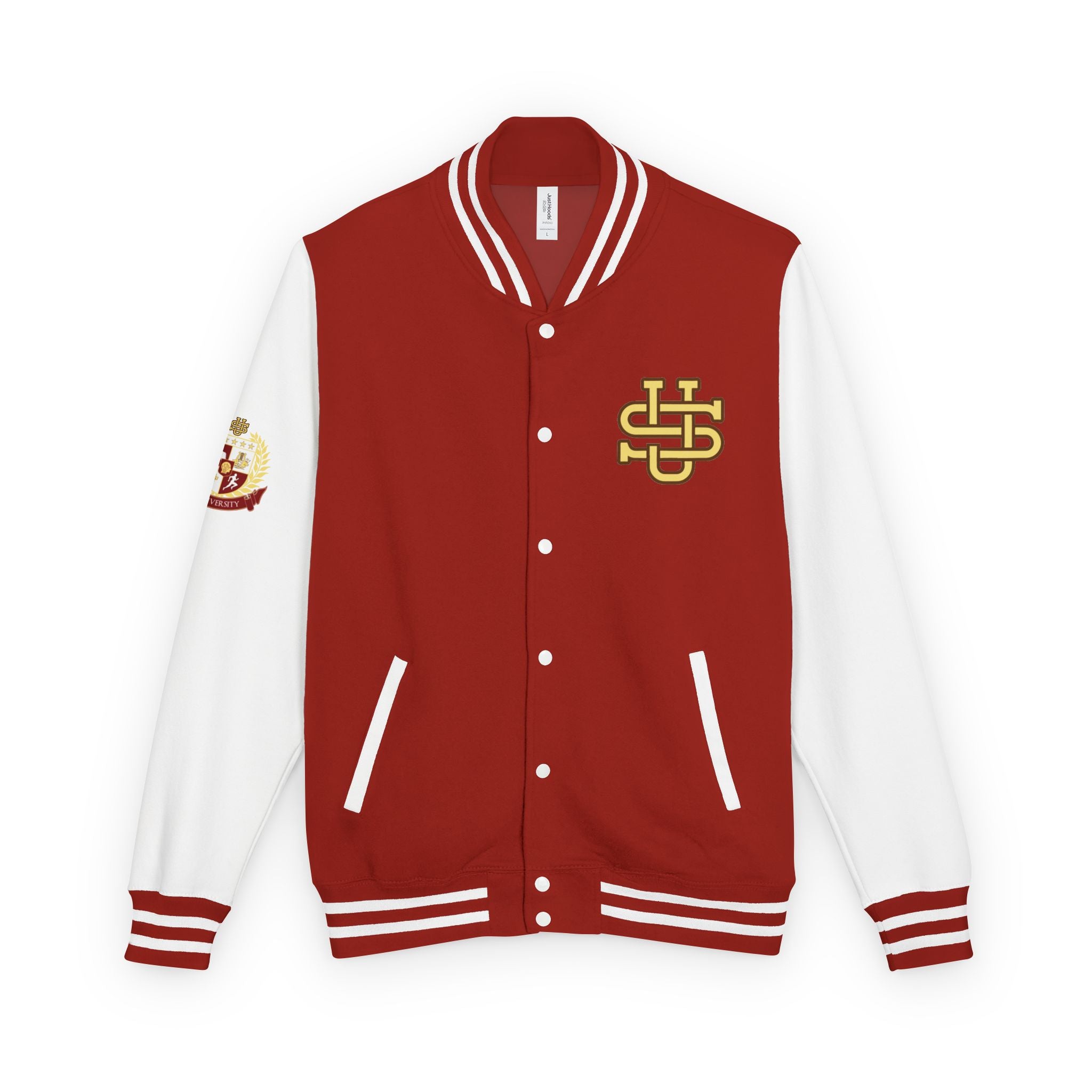 Letterman Jacket — JS University Varsity Letterman Jacket with Script Back Logo