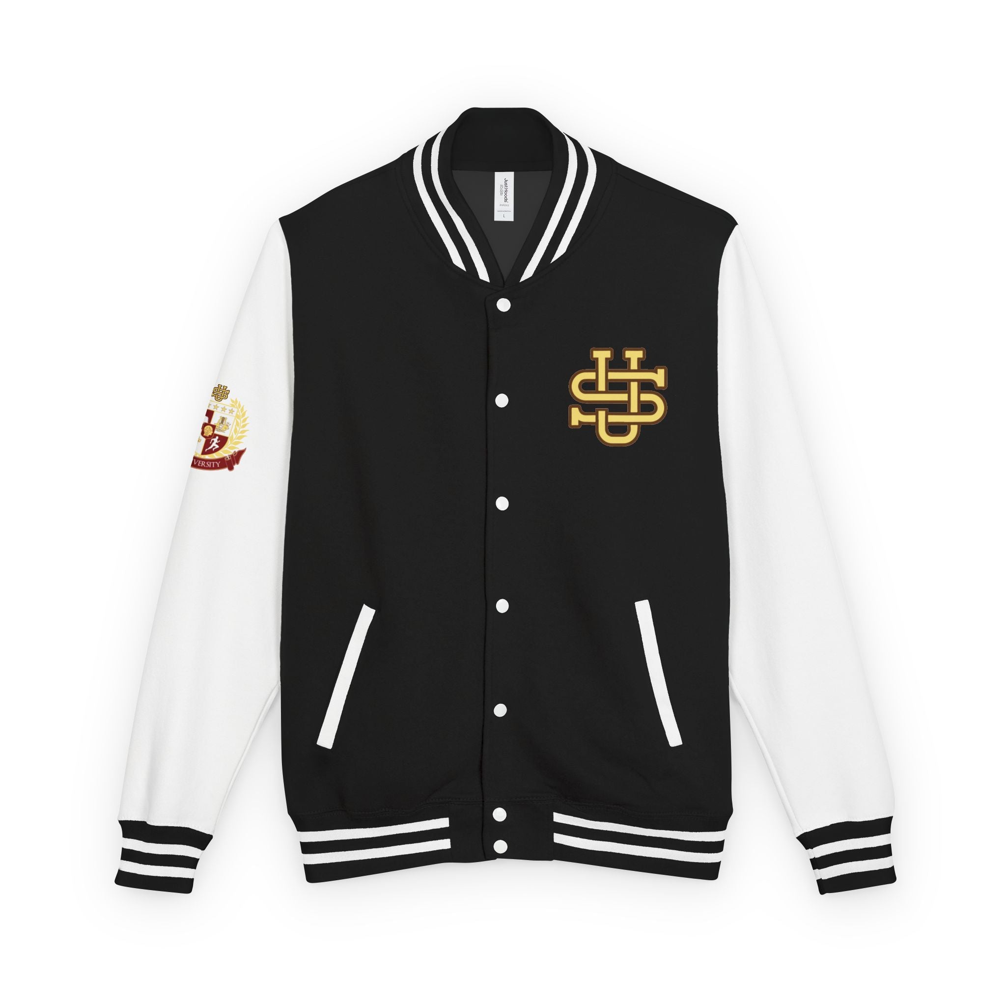 Letterman Jacket — JS University Varsity Letterman Jacket with Script Back Logo