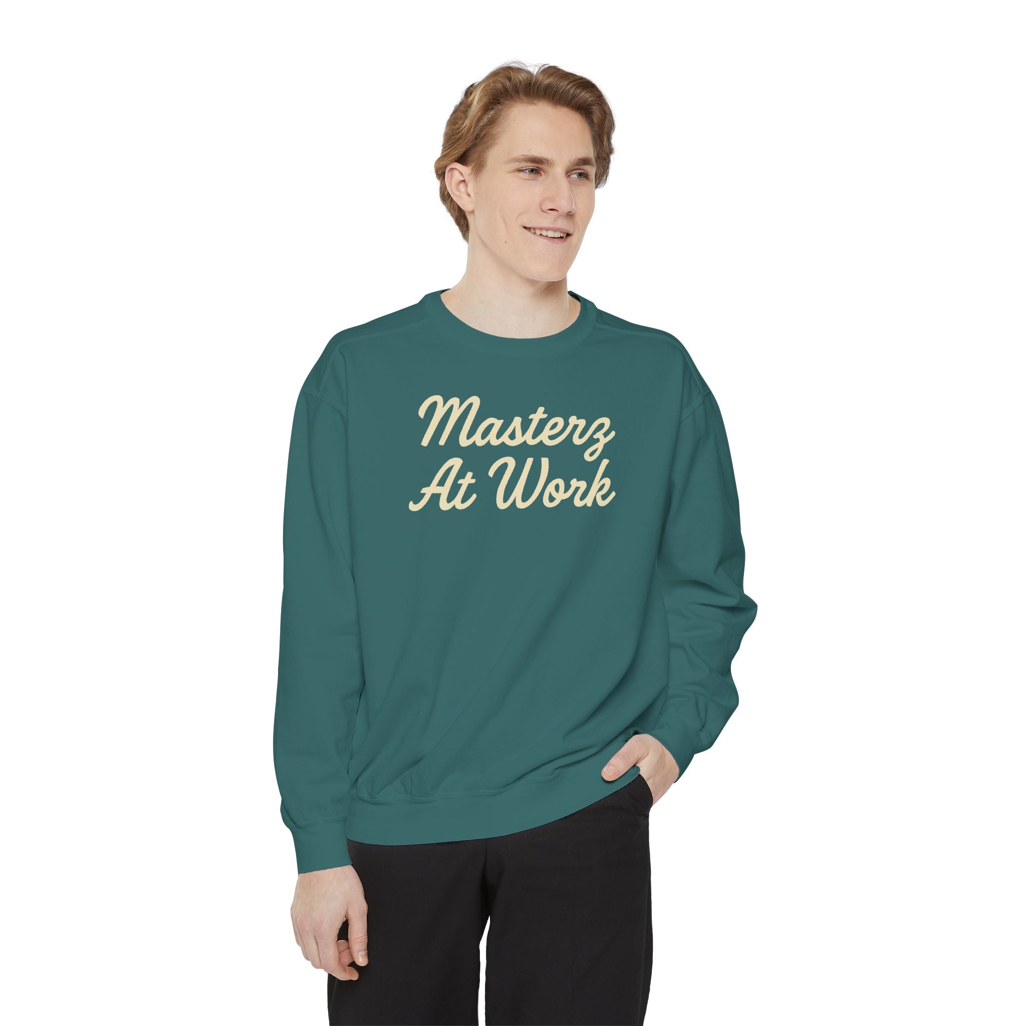 Sweatshirt — "Masterz At Work" Crewneck (Practice Practice Practice)